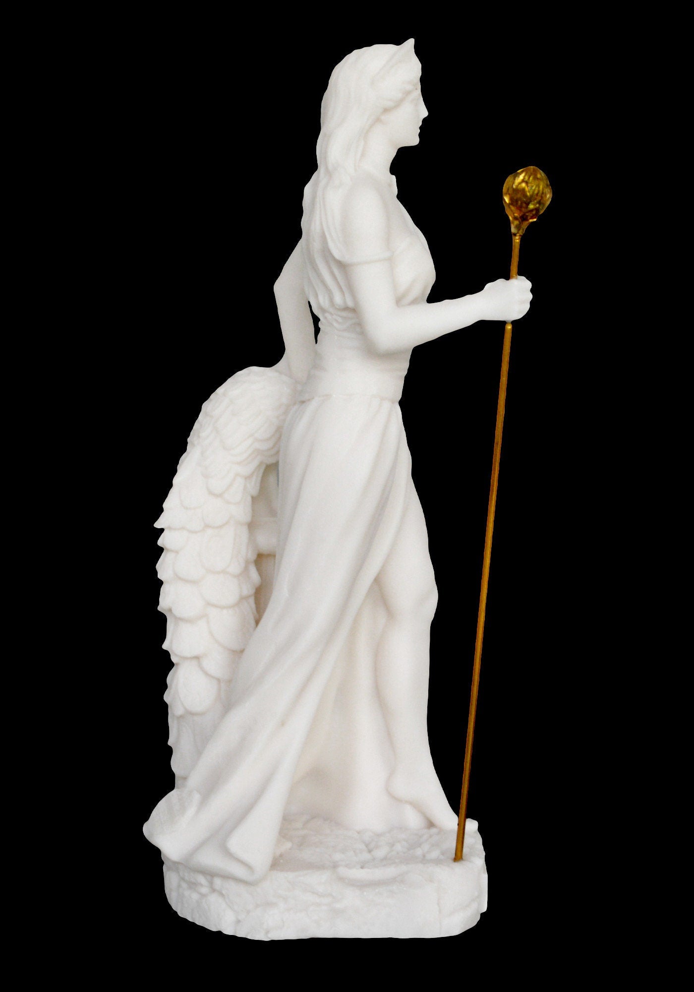 Hera Juno - Greek Roman Goddess of Marriage, Women, Childbirth and Family and the stars of heaven - Zeus Wife  - Alabaster Statue