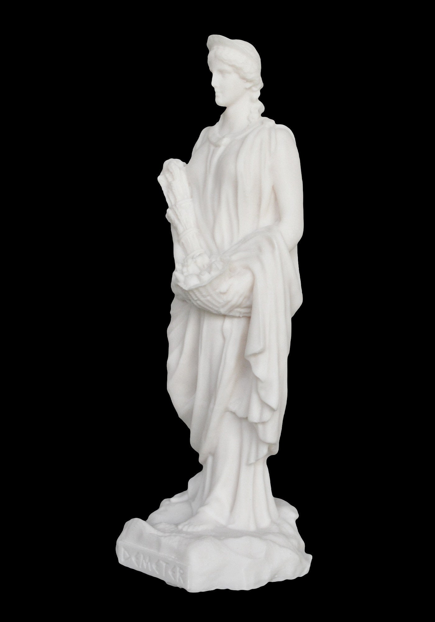 Demeter Ceres - Ancient Greek Roman Goddess of Agriculture and Harvest - Alabaster Statue