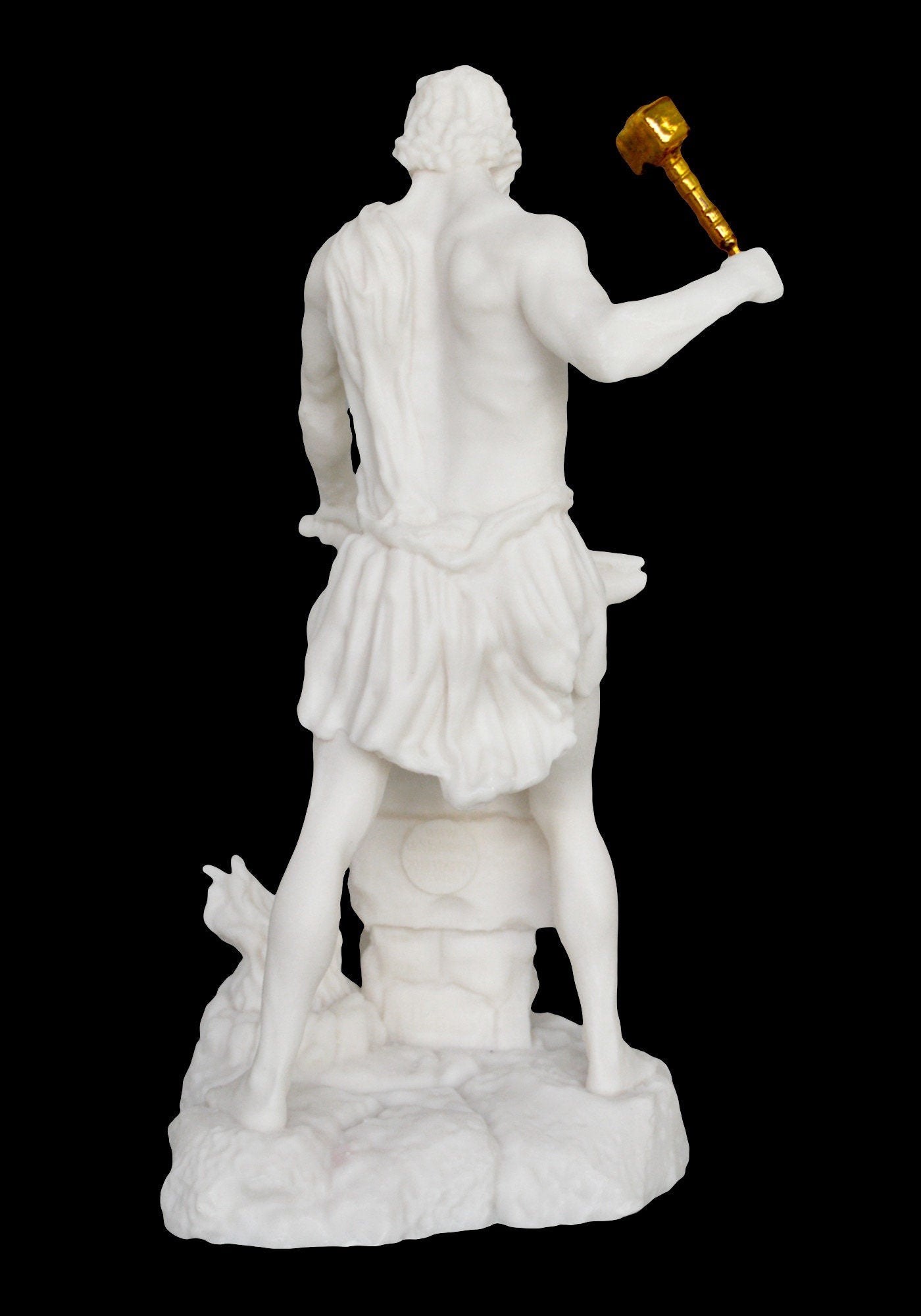 Hephaestus Vulcan - Greek Roman God of Blacksmiths, Metalworking, Craftsmen, Fire and Volcanoes - Alabaster Statue