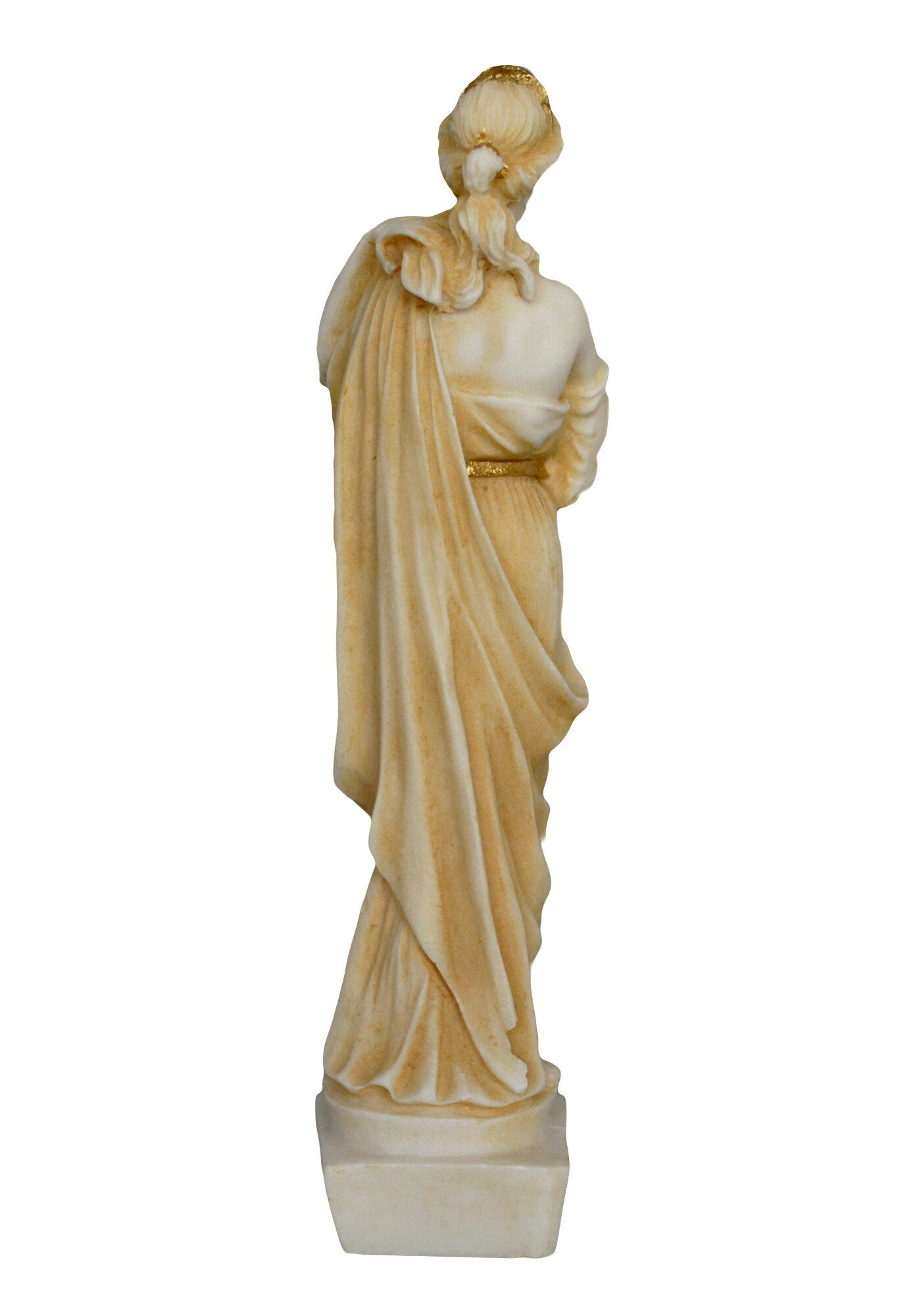Artemis Diana – Greek Roman Goddess of Hunt, the Wilderness, Childbirth, the Moon, and Chastity - Sister of Apollo - Aged Alabaster Statue