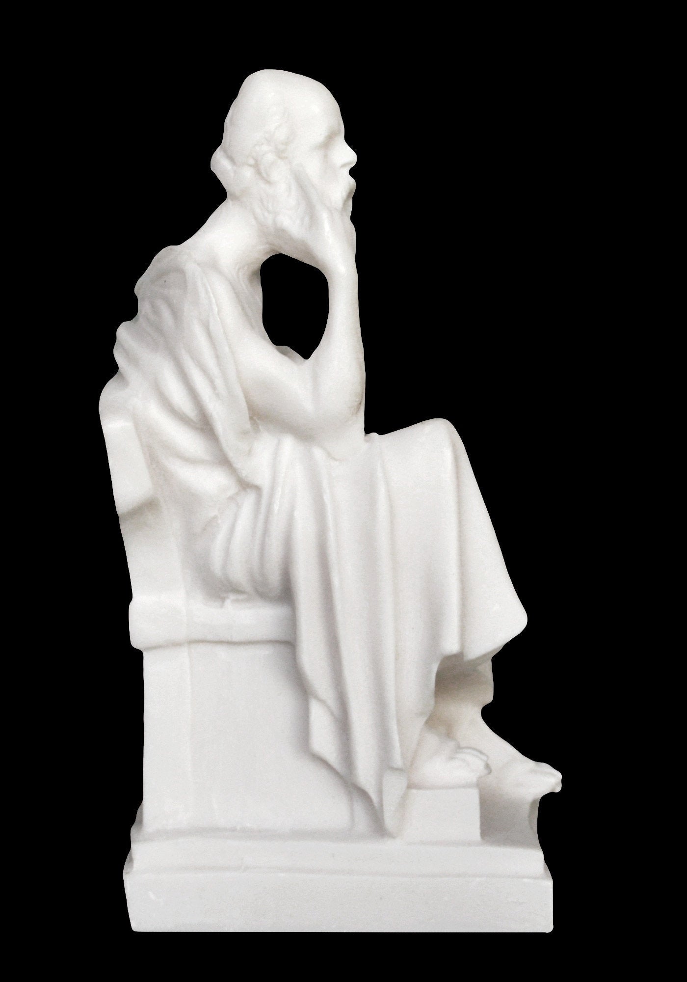 Socrates - Ancient Greek Scholar and Philosopher - 470-399 BC - Teacher of Plato - Father of Western Philosophy - Alabaster Statue