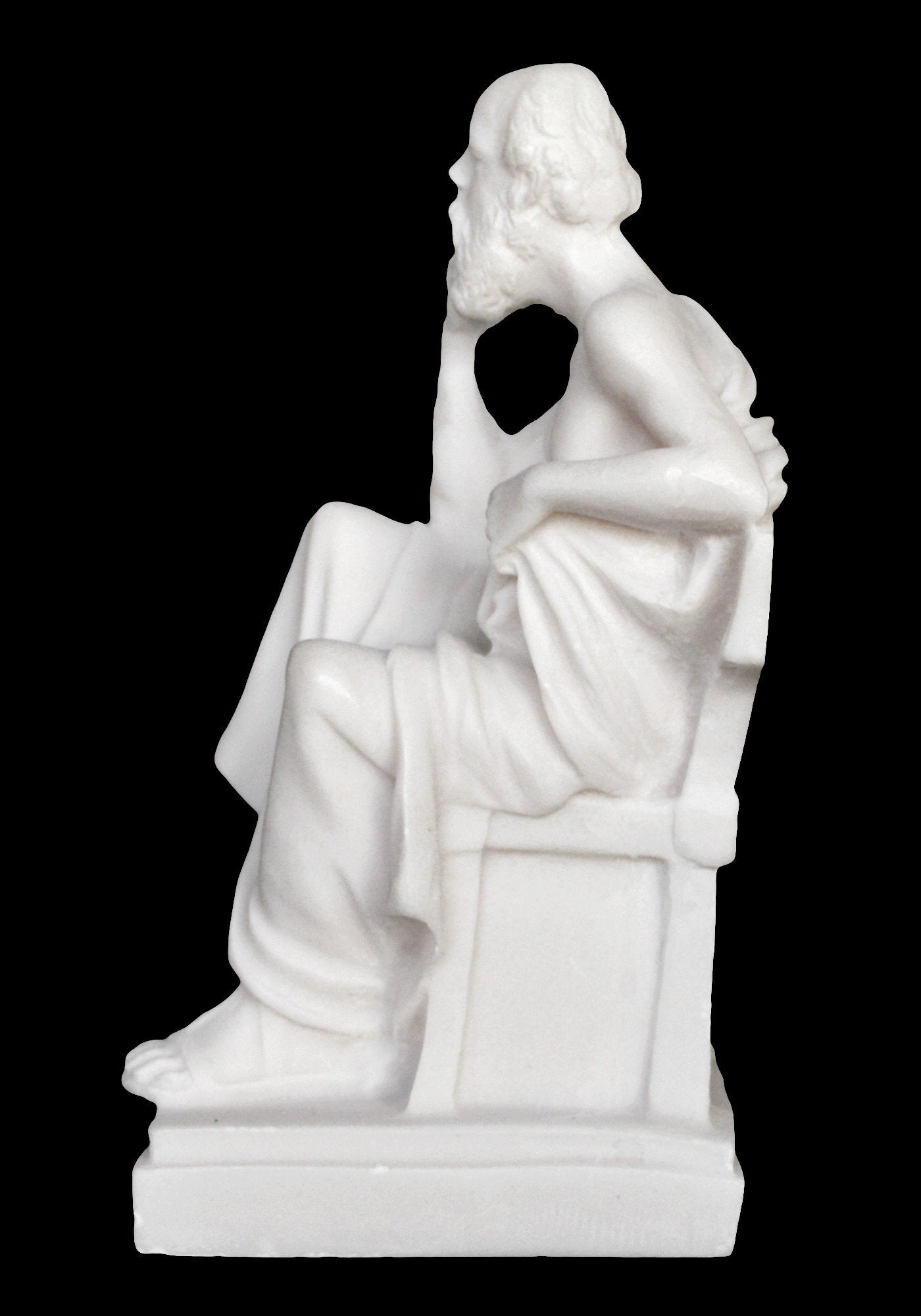 Socrates - Ancient Greek Scholar and Philosopher - 470-399 BC - Teacher of Plato - Father of Western Philosophy - Alabaster Statue