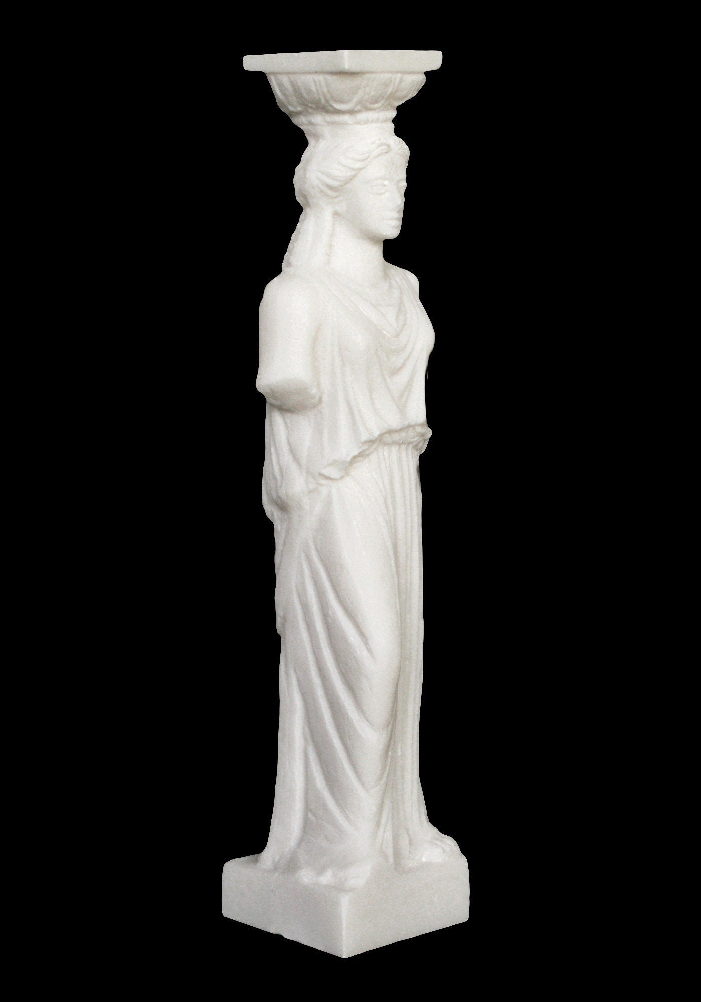 Caryatid - Maiden Young Female Figure - Erechtheion, Acropolis of Athens - Alabaster Statue