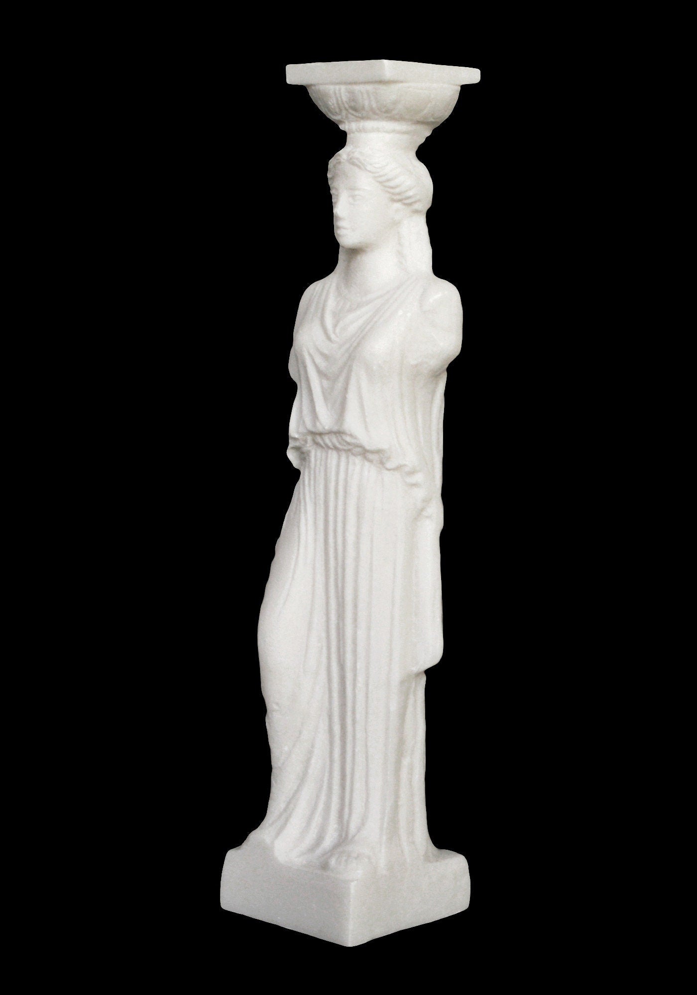 Caryatid - Maiden Young Female Figure - Erechtheion, Acropolis of Athens - Alabaster Statue