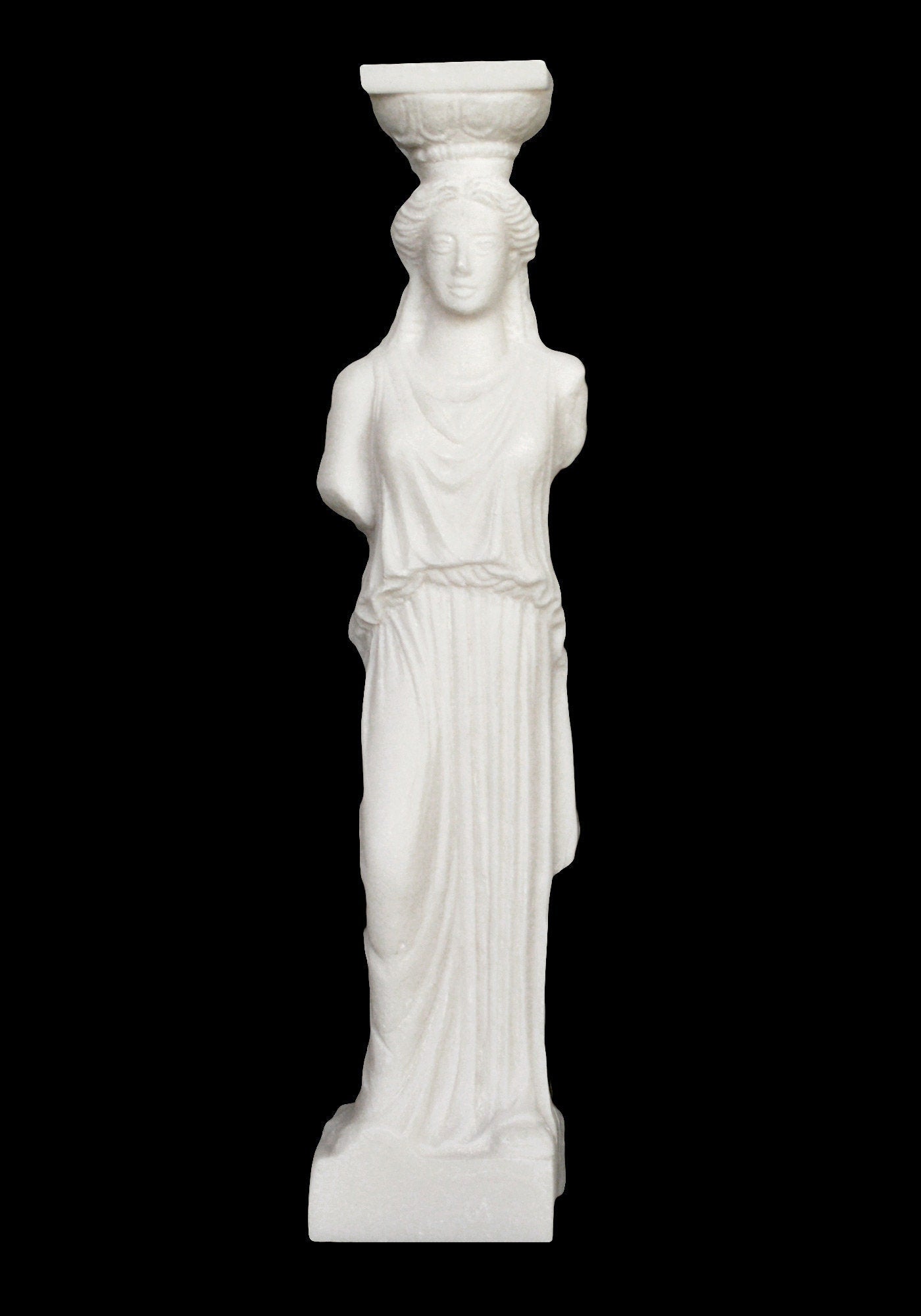 Caryatid - Maiden Young Female Figure - Erechtheion, Acropolis of Athens - Alabaster Statue