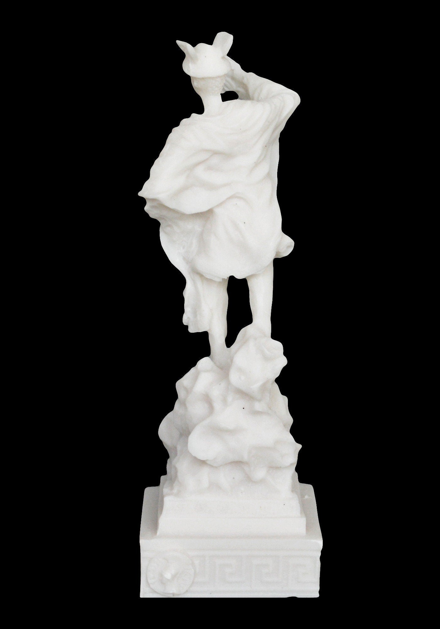 Hermes Mercury - God of Trade, Wealth, Luck, Fertility, Animal Husbandry, Sleep, Language, Thieves, and Travel -Alabaster Statue