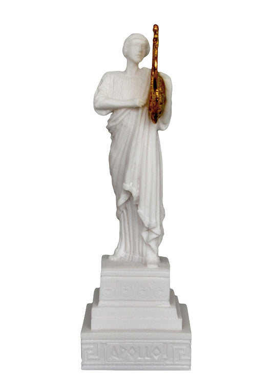 Apollo - Greek Roman God of the Sun,Light,Music,Poetry,Healing,Prophecy,Knowledge,Order,Beauty,Archery,Agriculture - Alabaster Statue