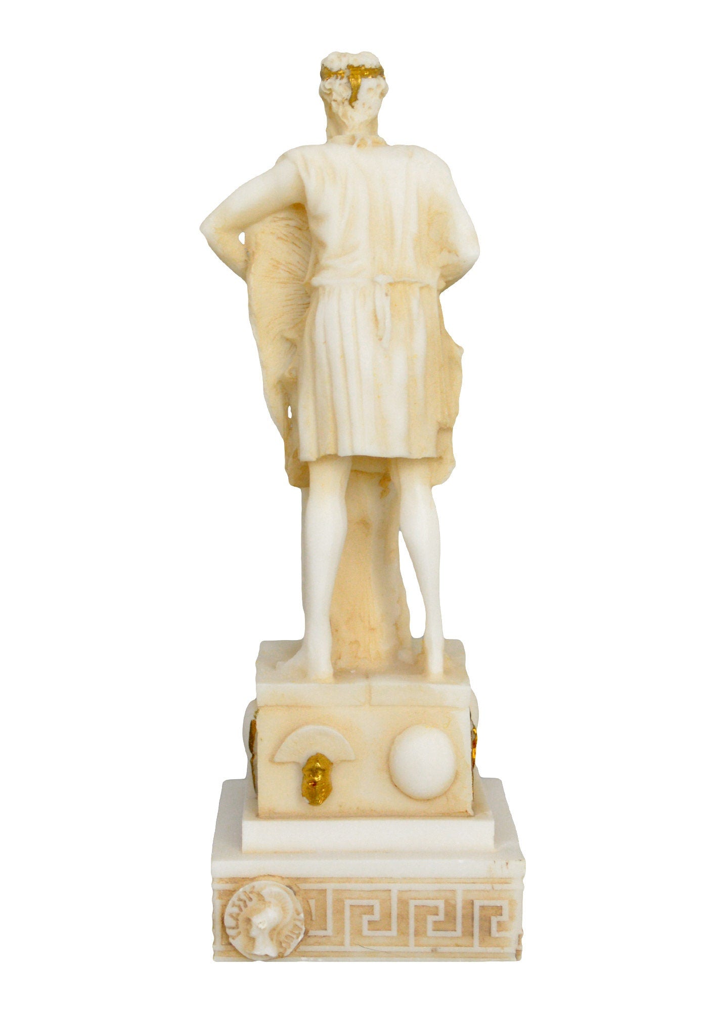 Hephaestus Vulcan - Greek Roman God of Blacksmiths, Metalworking, Craftsmen, Artisans, Fire and Volcanoes -  Aged Alabaster Statue