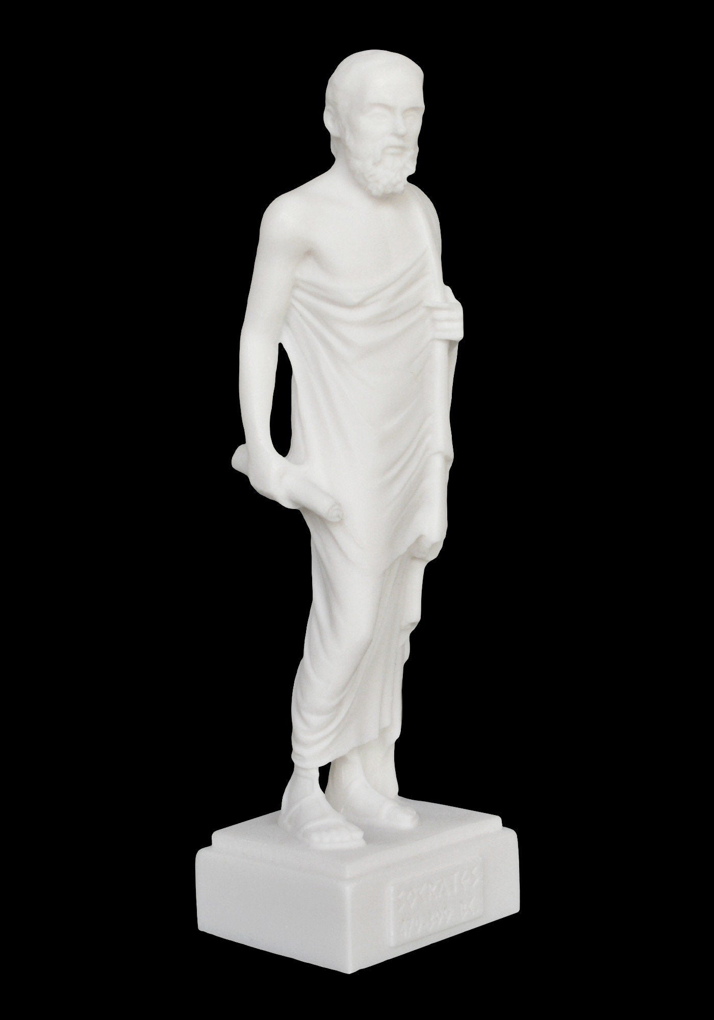 Socrates - Ancient Greek Philosopher - 470-399 BC - Teacher of Plato - Father of Western Philosophy - Alabaster Statue