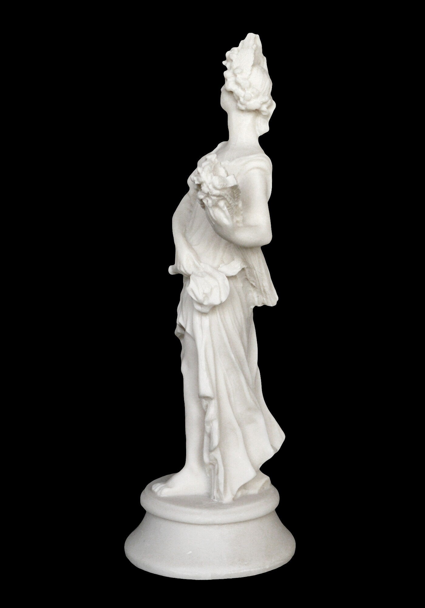 Demeter Ceres - Greek Roman Goddess - She had control over the harvest and the growing of grains - Persephone's Mother - Alabaster Statue