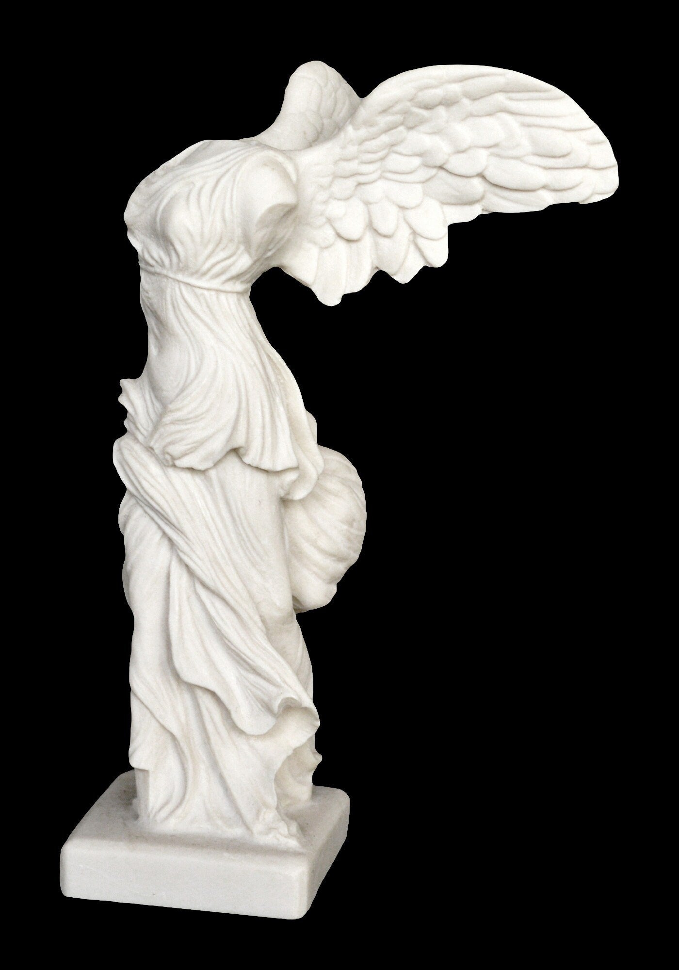 Nike - Winged Victory of Samothrace - One of the World's Most Celebrated Sculptures - Louvre Museum - Reproduction - Alabaster Sculpture