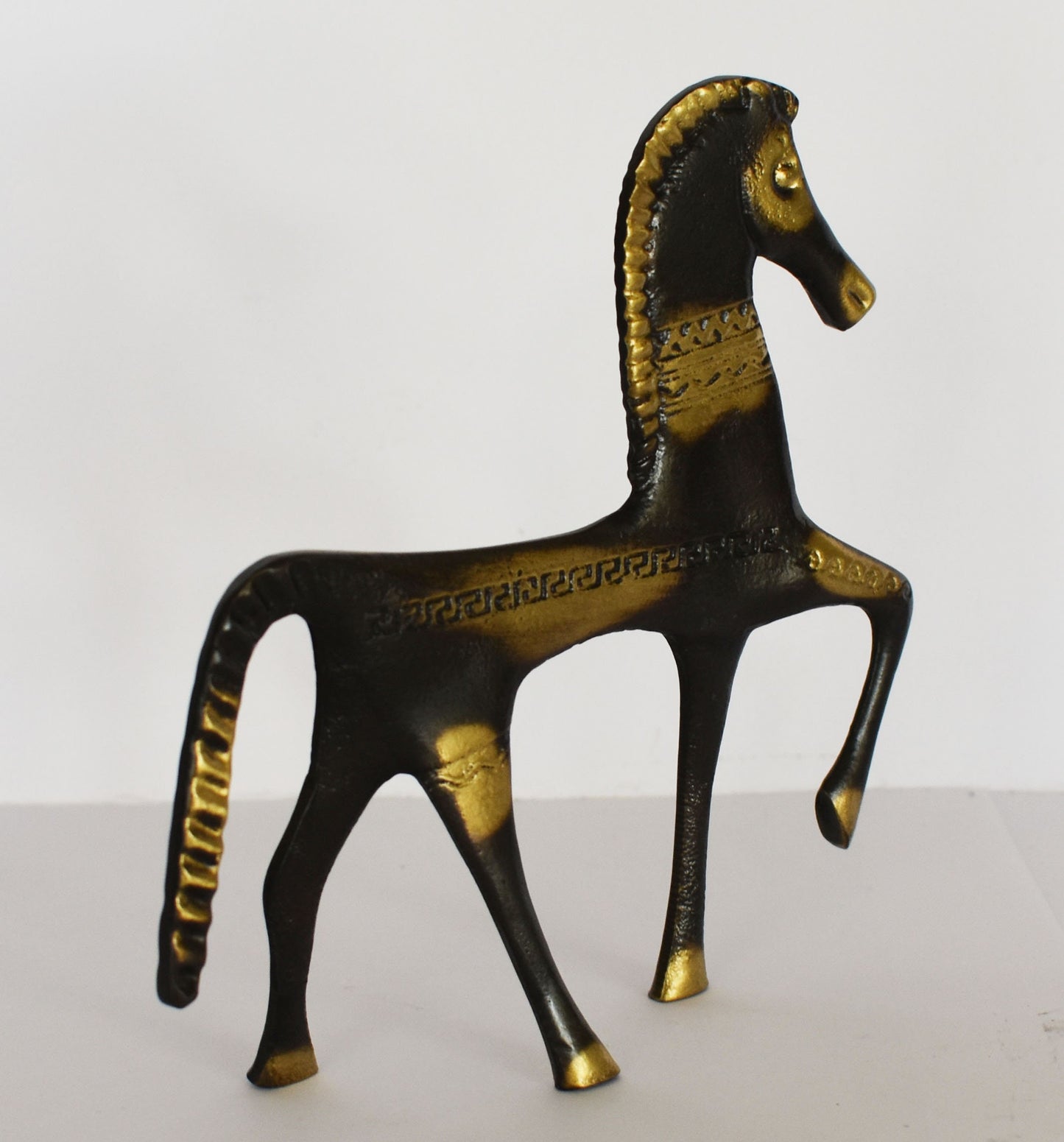 Ancient Greek Horse - Figurine - pure Bronze Sculpture - Symbol of Wealth and Prosperity