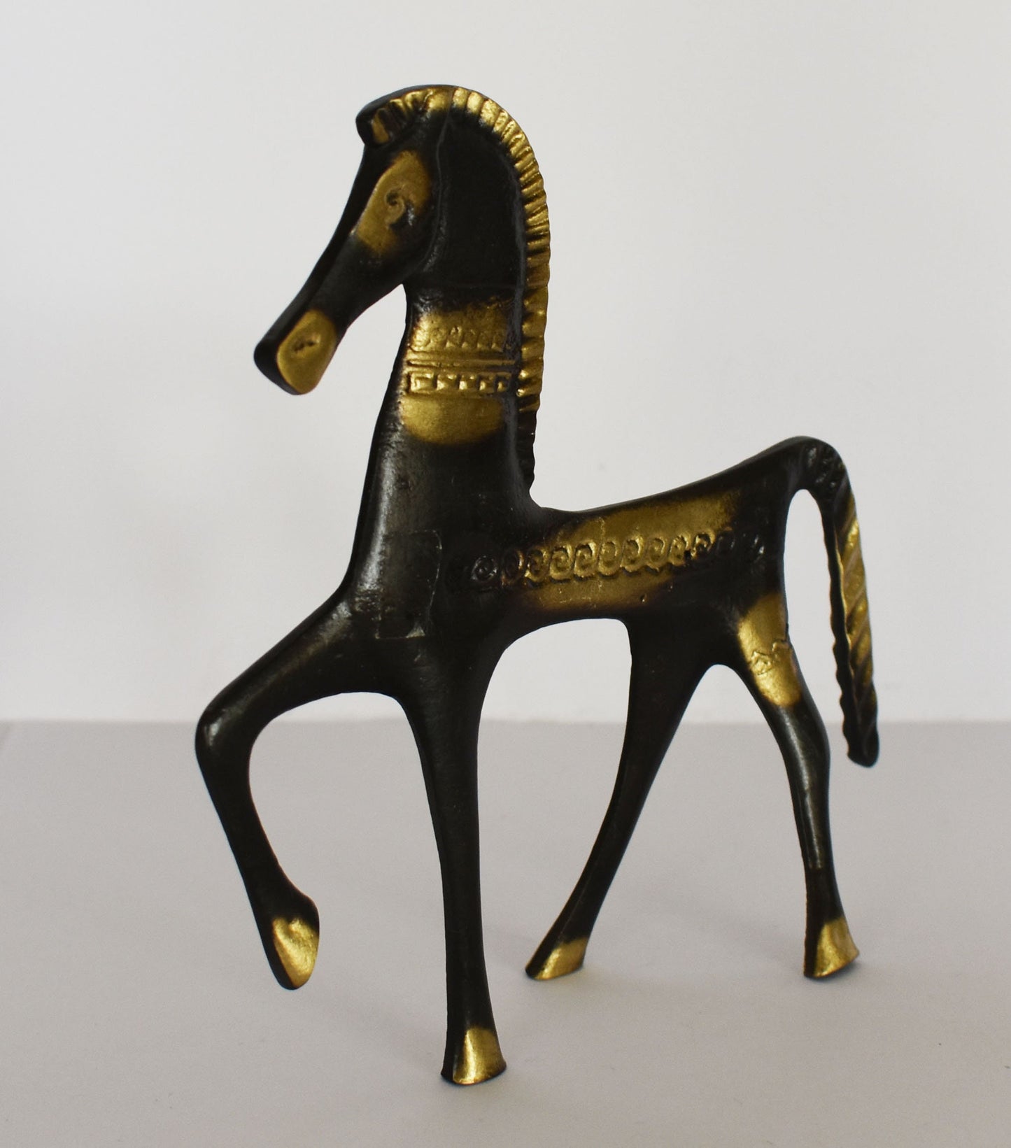 Ancient Greek Horse - Figurine - pure Bronze Sculpture - Symbol of Wealth and Prosperity