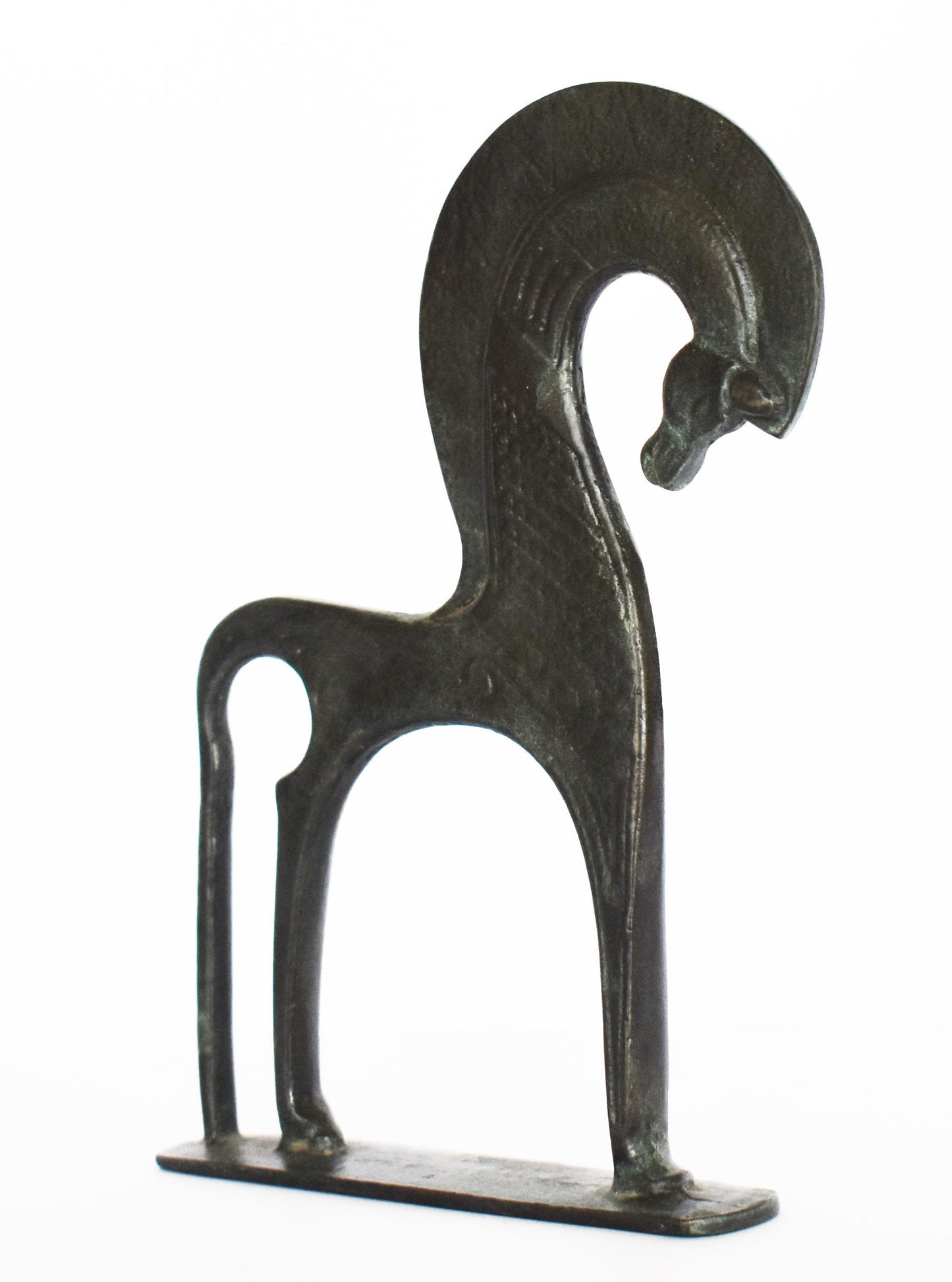 Ancient Greek Horse - pure Bronze Sculpture - Symbol of Wealth and Prosperity