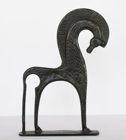 Ancient Greek Horse - pure Bronze Sculpture - Symbol of Wealth and Prosperity