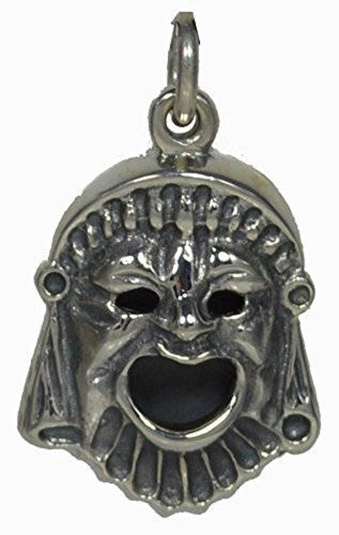 Comedy and Tragedy - Ancient Greek Theater Masks - Pendants - 925 Sterling Silver