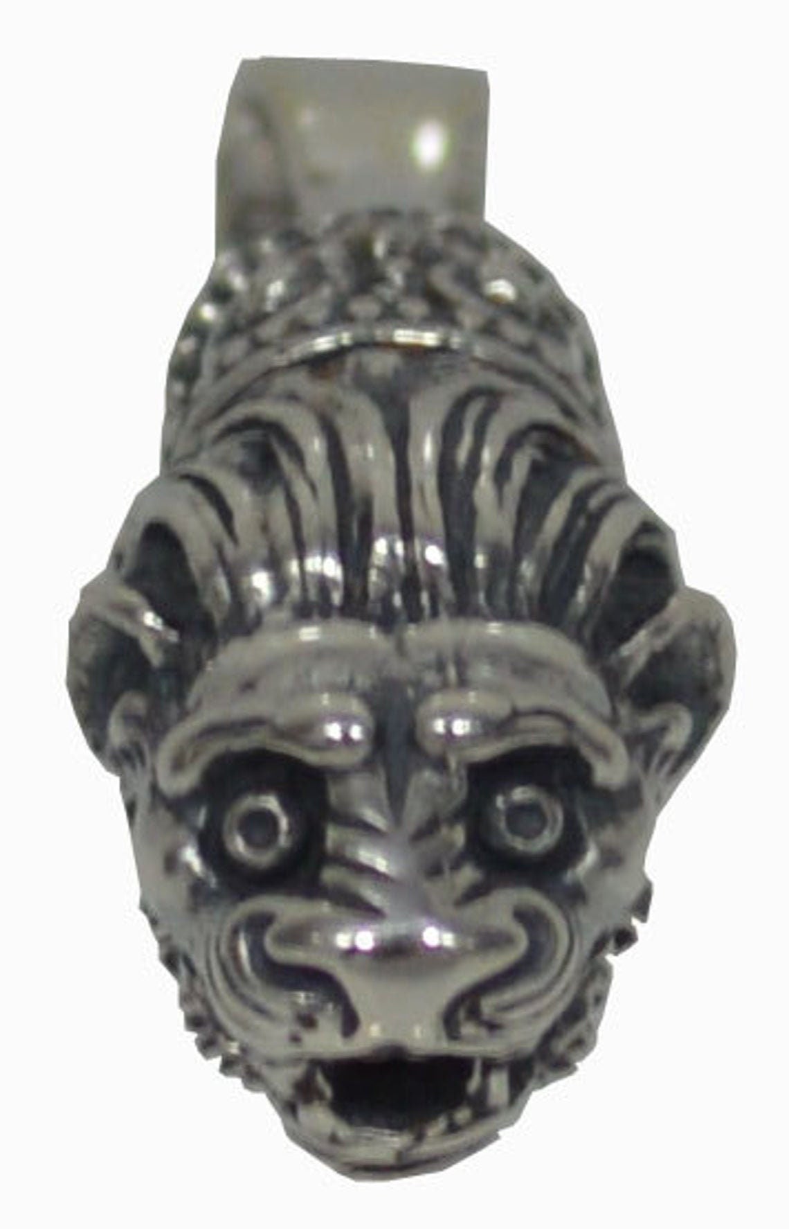 Lion Head - Ancient Greek Symbol of royalty, dignity, courage, strength - Pendant - 925 Sterling Silver