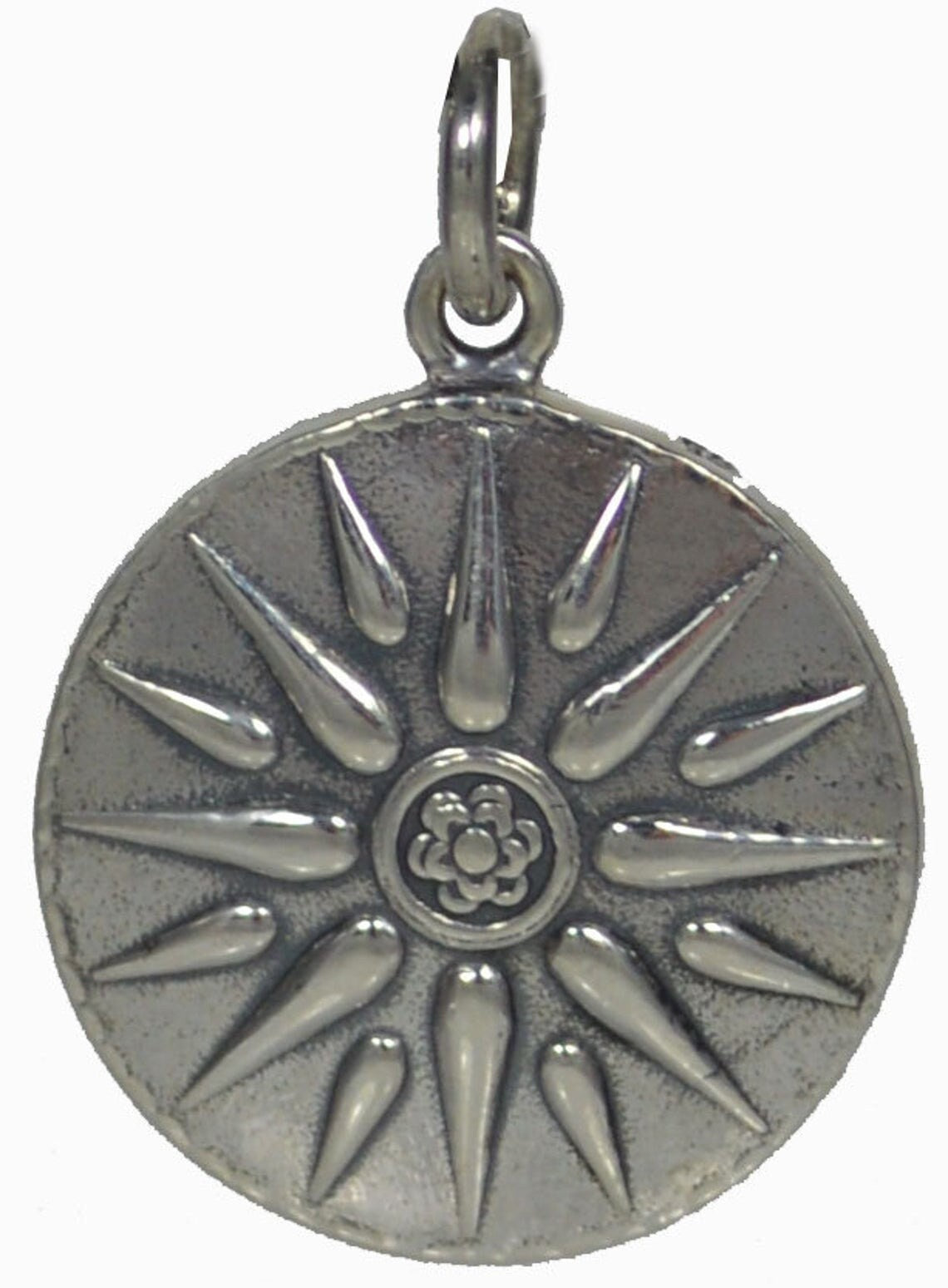 Vergina Sun - Alexander the Great  - Macedonia -  Rayed Solar Symbol - Pendant - 925 Sterling Silver