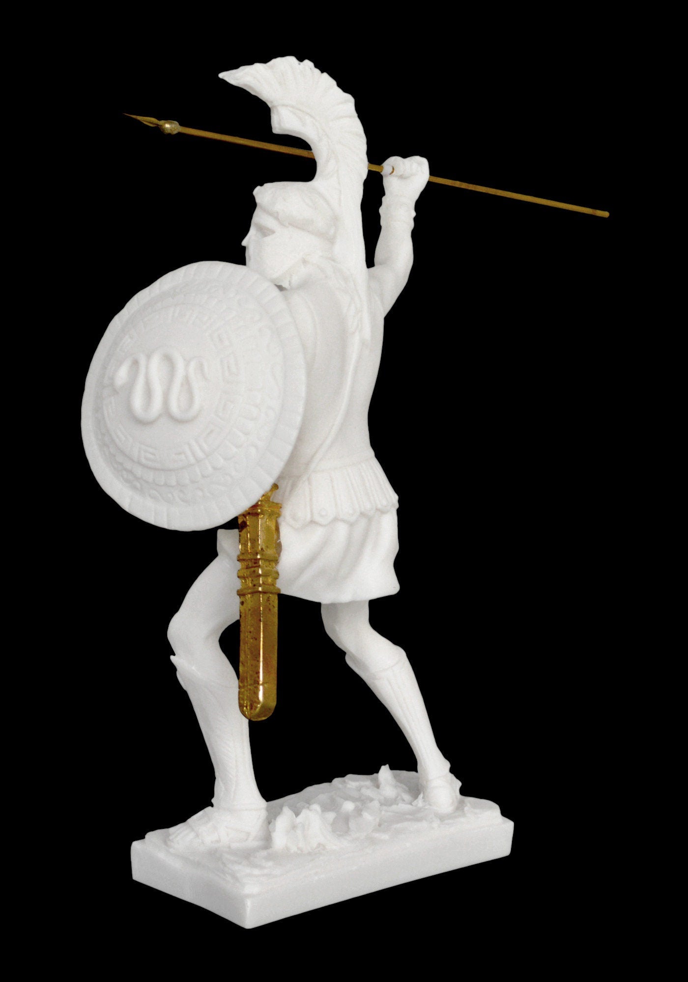 Leonidas - Spartan King - Military Leader of 300 - Battle of Thermopylae - 480 BC - Molon Labe, Come and Take Them - Alabaster Statue