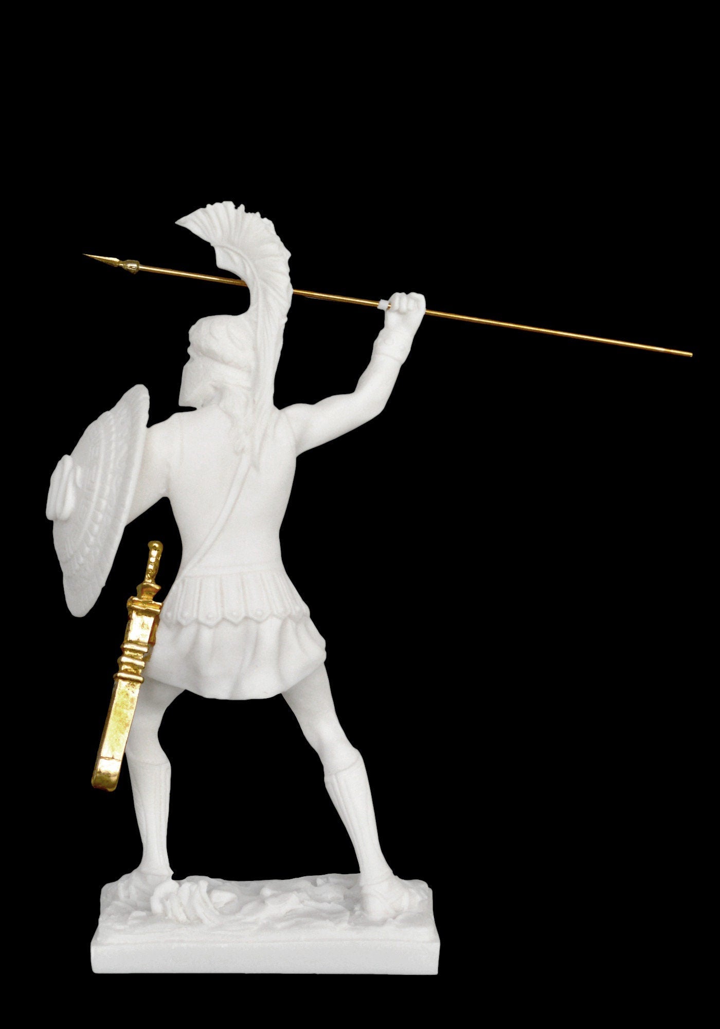 Leonidas - Spartan King - Military Leader of 300 - Battle of Thermopylae - 480 BC - Molon Labe, Come and Take Them - Alabaster Statue