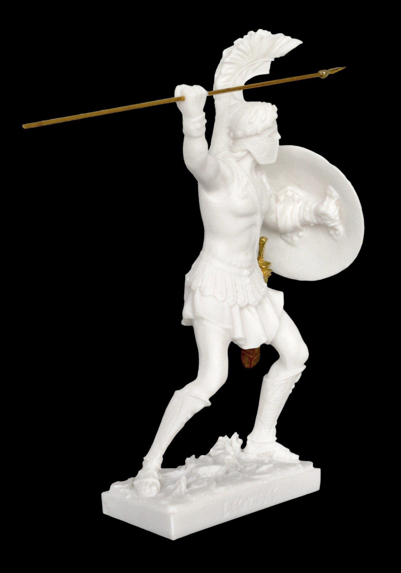 Leonidas - Spartan King - Military Leader of 300 - Battle of Thermopylae - 480 BC - Molon Labe, Come and Take Them - Alabaster Statue