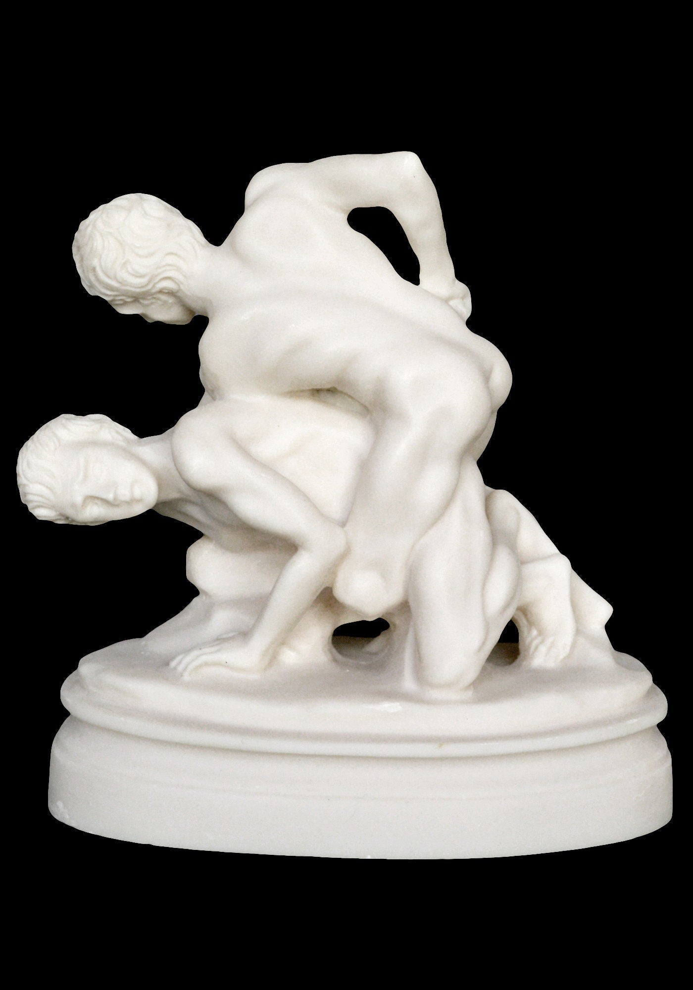 Pankration Athletes - Ancient Combat Sport - Wrestling and Boxing techniques - Olympic Games - Alabaster sculpture