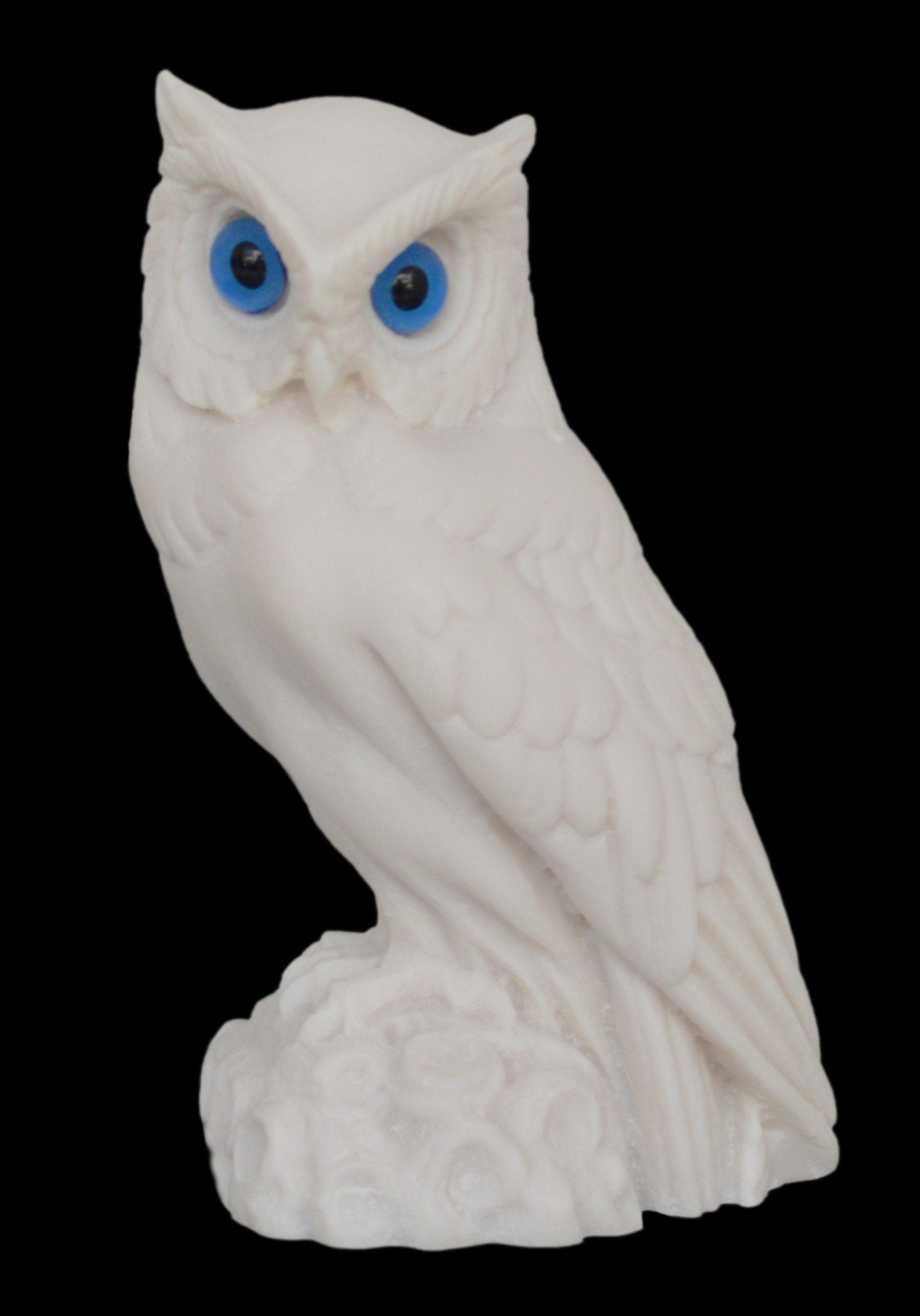 Owl Of Wisdom and Knowledge - Symbol of Goddess Athena Minerva - Ancient Greece - Alabaster Sculpture