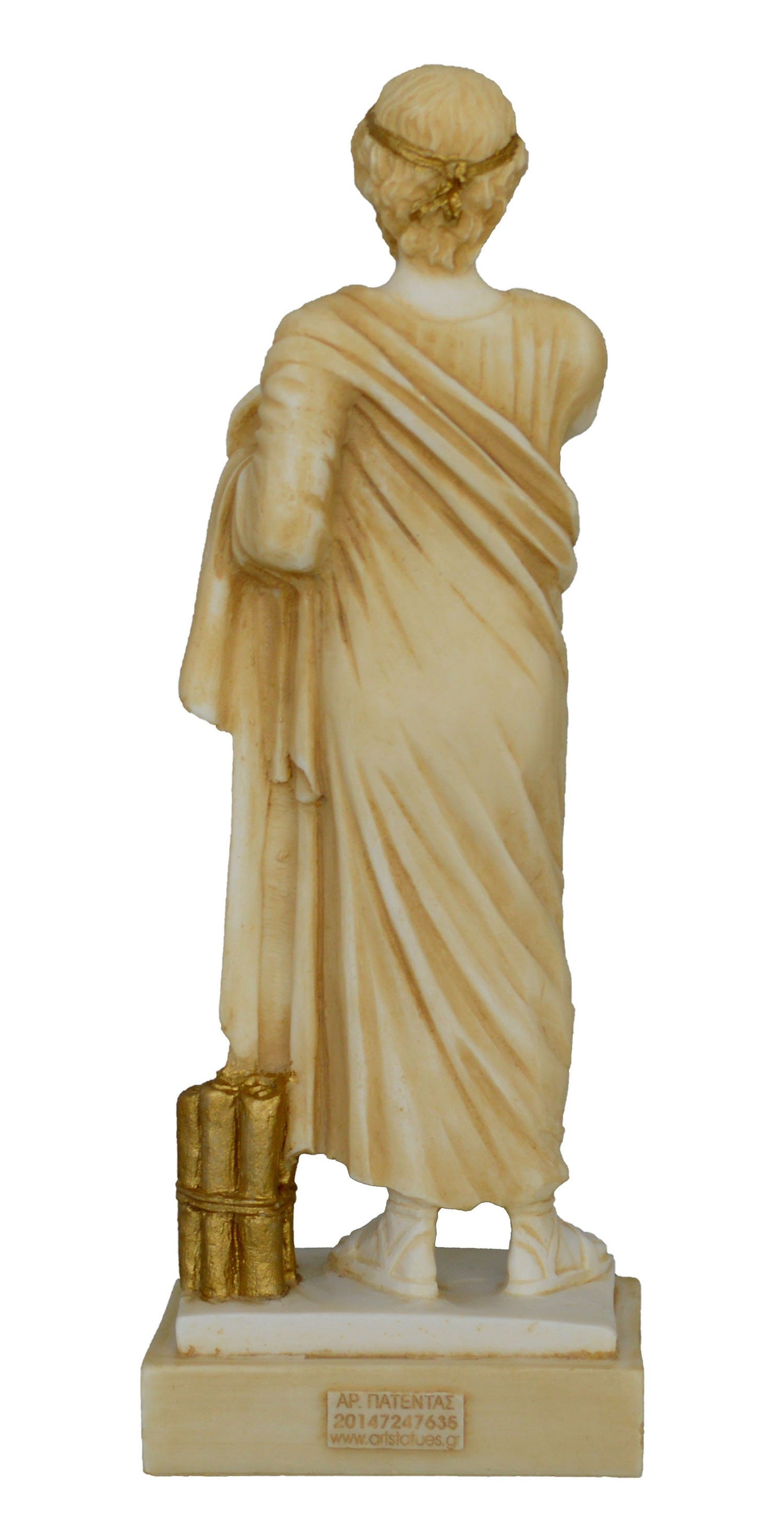 Homer - Ancient Greek Poet - Iliad and Odyssey - Most Influential Author in the Western World - Aged Alabaster Statue