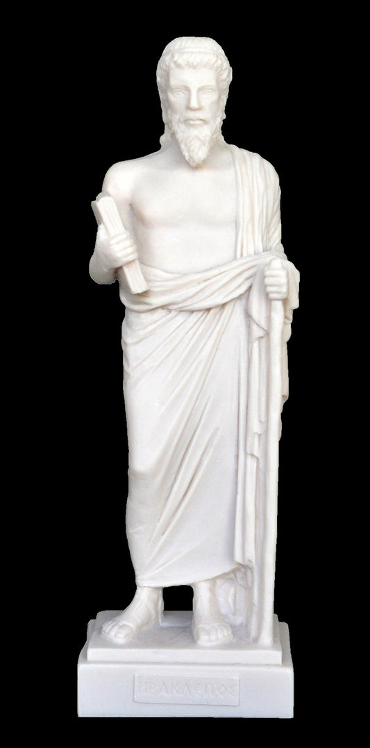 Heraclitus of Ephesus - Ancient Greek Philosopher - Unity of Opposites and Harmony in the World - Alabaster Statue