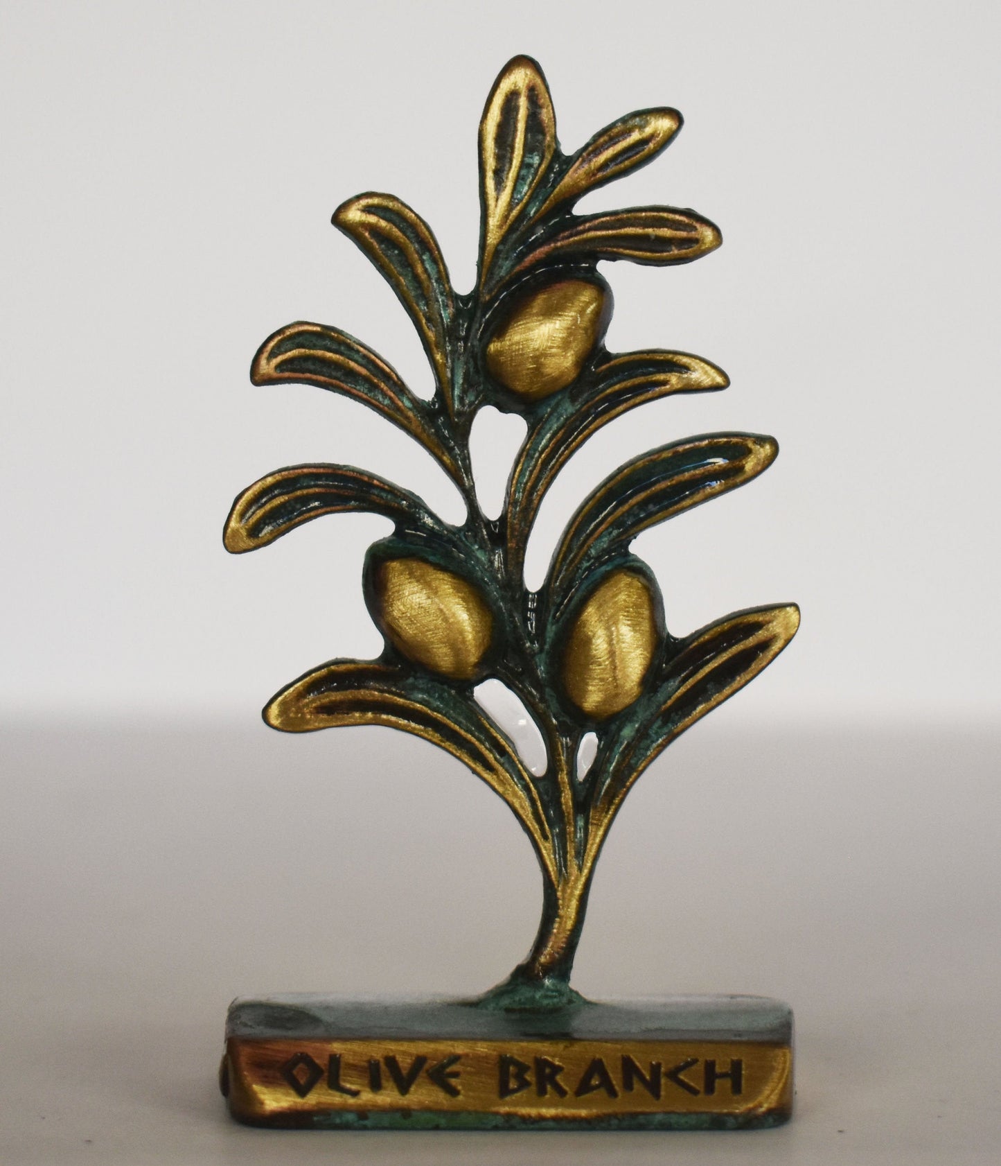 Olive branch - Ancient Greek Miniature - Symbol of Peace and Friendship - pure Bronze Sculpture