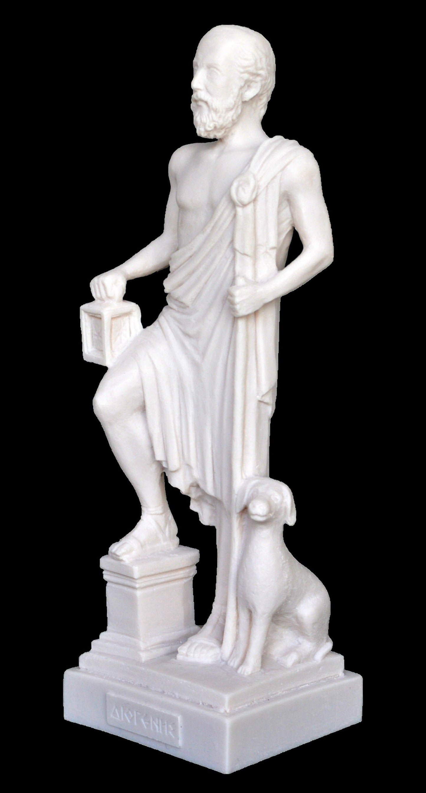 Diogenes the Cynic - Ancient Greek Philosopher - Cynicism - Student of Antisthenes - Alabaster Statue Sculpture