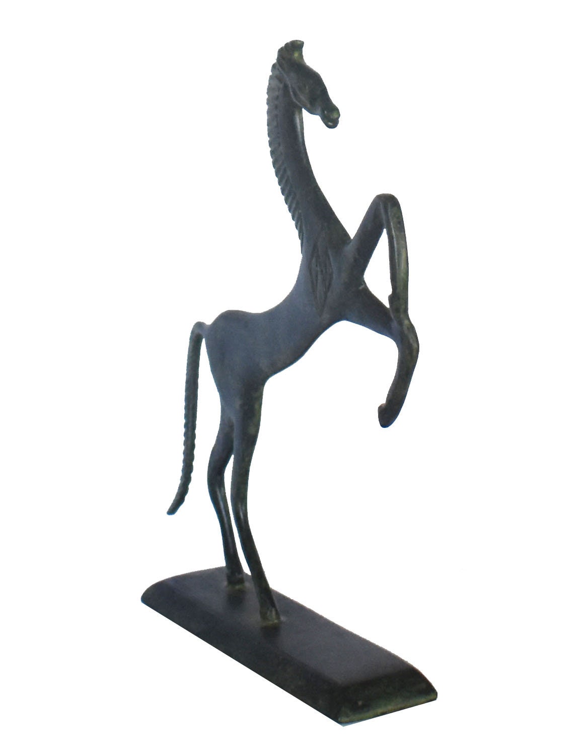 Ancient Greek Horse - pure Bronze Sculpture - Symbol newest of Wealth and Prosperity