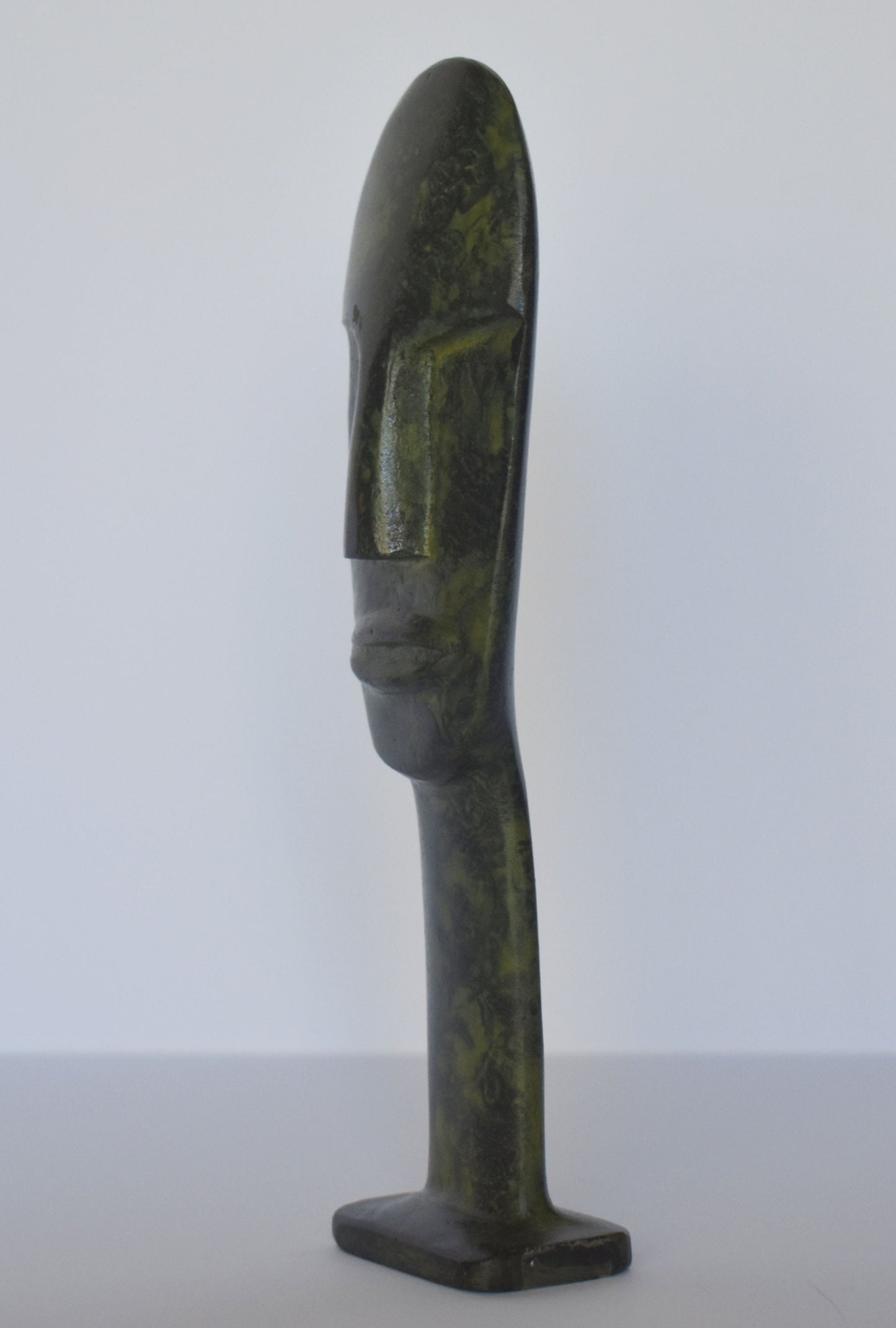 Cycladic Male Bust - Figure from Keros island - pure bronze  statue