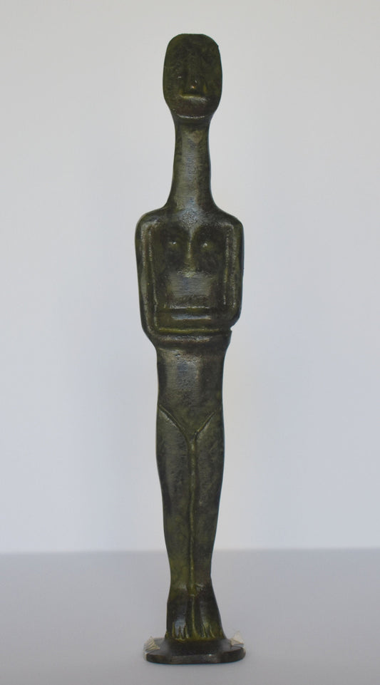 Cycladic Female Idol - Represents the Great Mother Goddess - Figure from Keros island, Greece - Pure Bronze  Statue