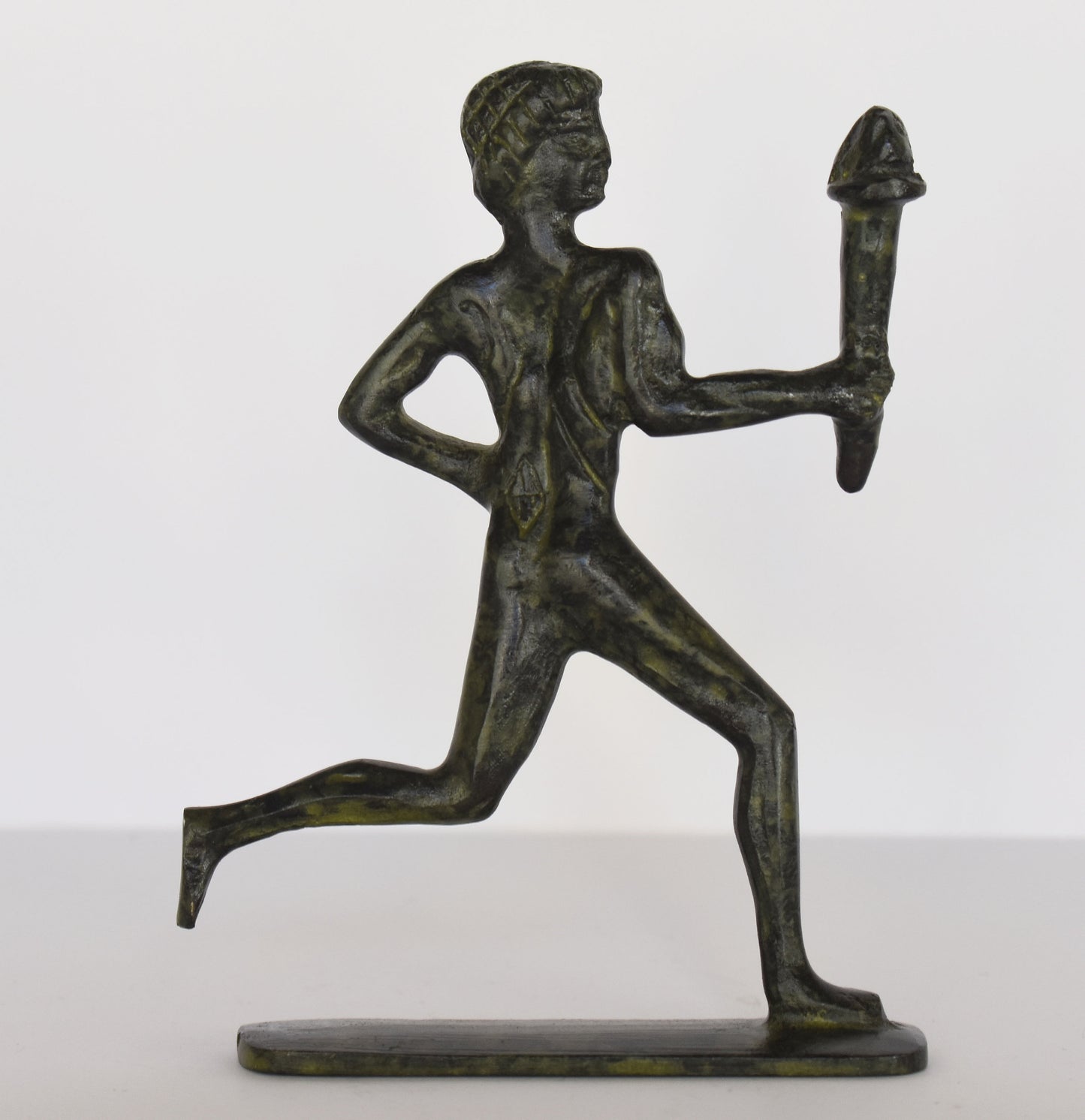 Torchbearer - Ancient Greek Olympic Games- pure Bronze Sculpture