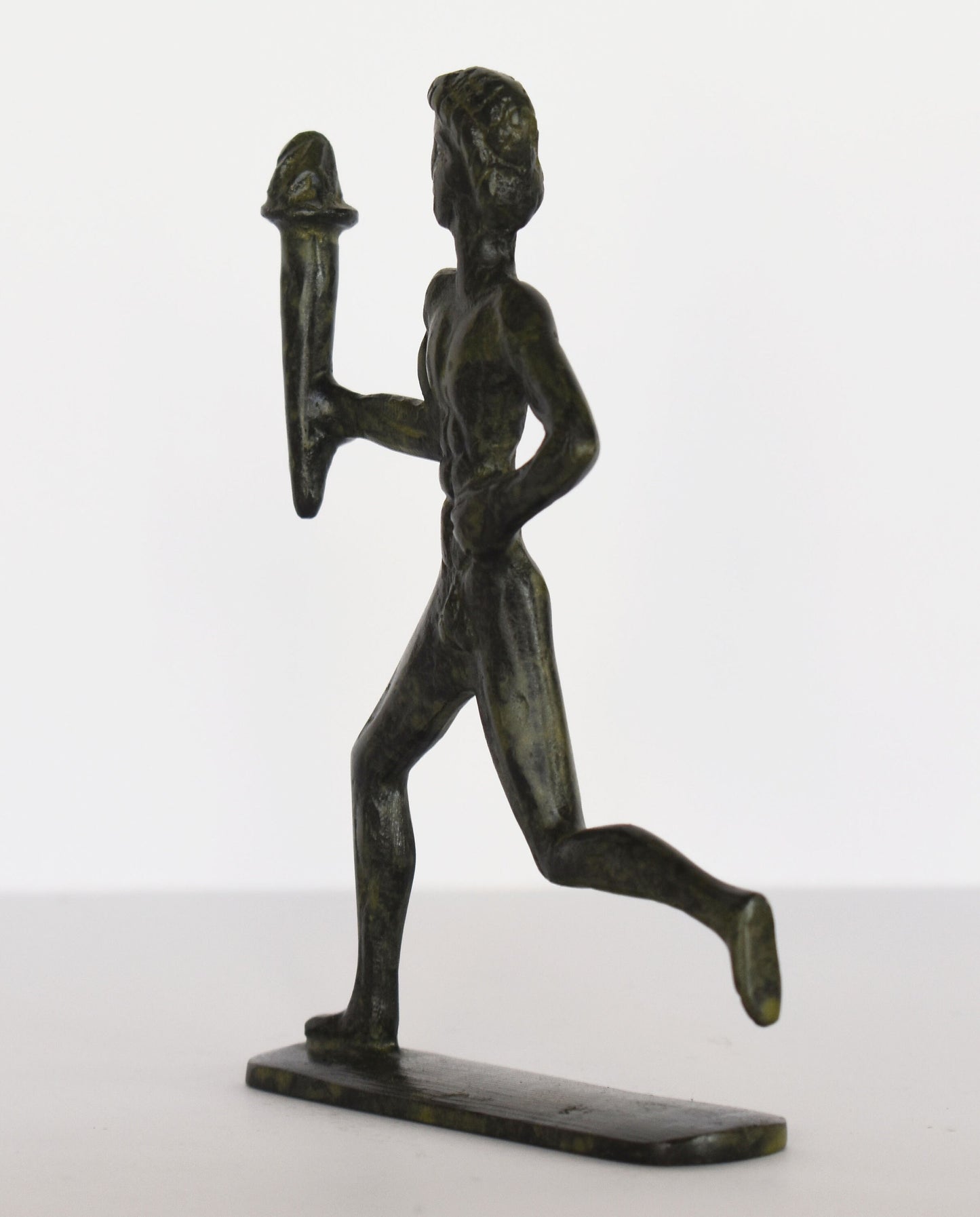 Torchbearer - Ancient Greek Olympic Games- pure Bronze Sculpture
