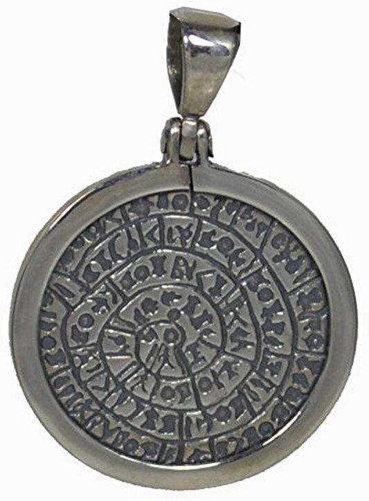 Phaistos Disk - Minoan Period, Crete, Ancient Greece - Pendant - 925 Sterling Silver