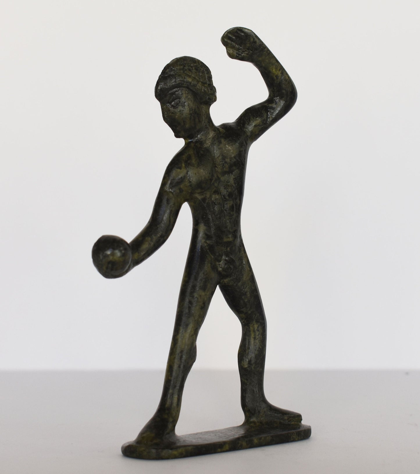 Thrower - shot put - Ancient Greek Olympic Games- pure Bronze Sculpture