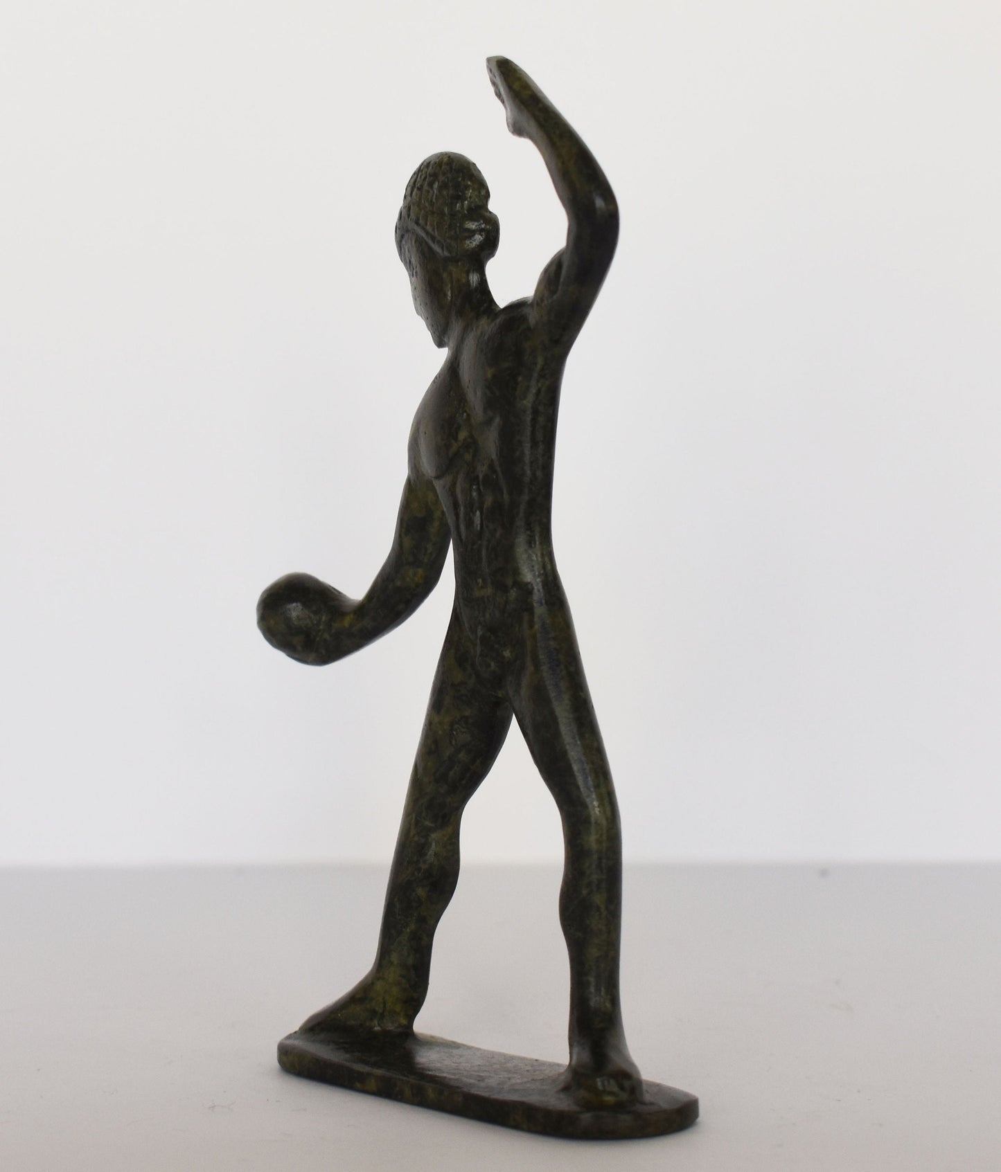 Thrower - shot put - Ancient Greek Olympic Games- pure Bronze Sculpture