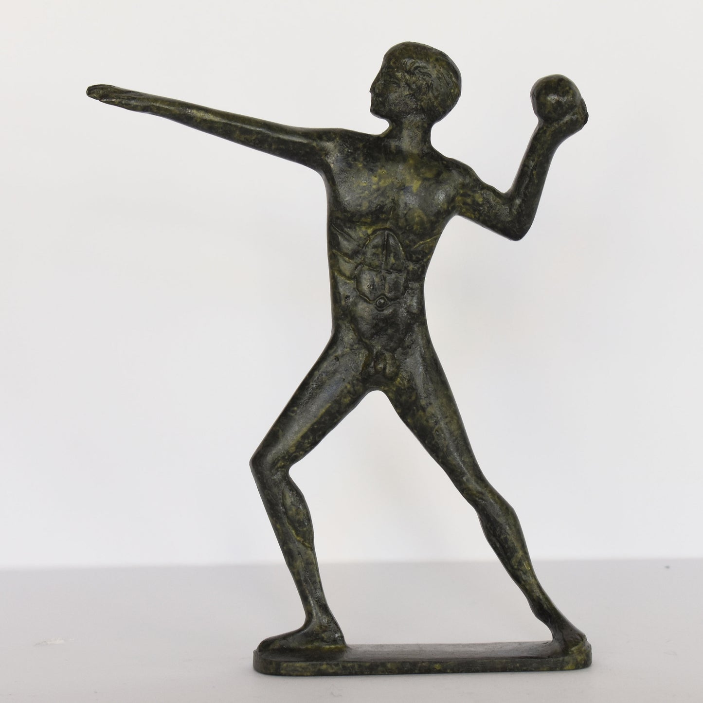 Thrower - Shot put athlete - Ancient Greek Olympic Games- pure Bronze Sculpture