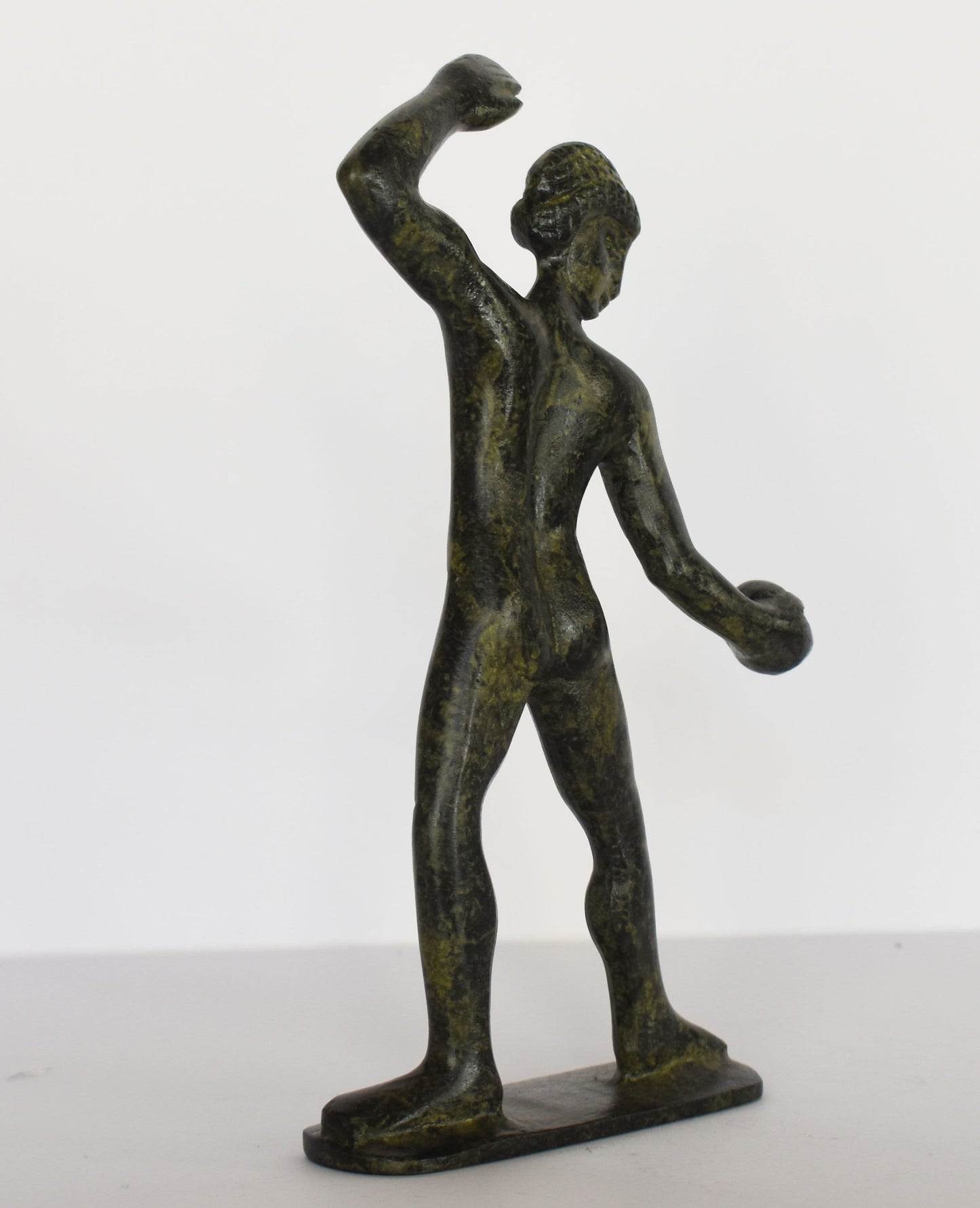 Thrower athlete - Shot put - Ancient Greek Olympic Games- pure Bronze Sculpture