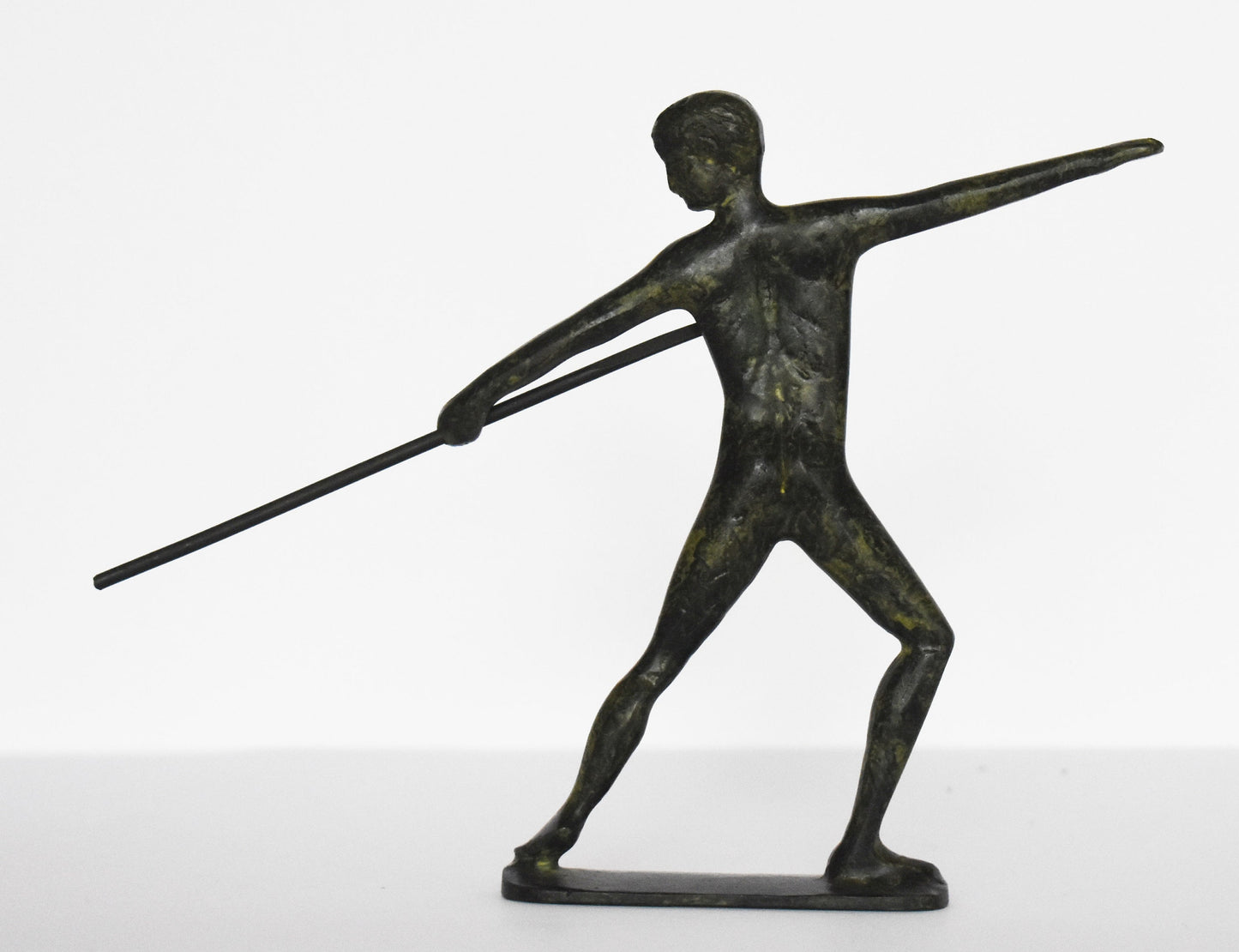 Javelin Thrower Athlete - One of the five events of the Pentathlon - Ancient Greek Olympic Games- pure Bronze Sculpture