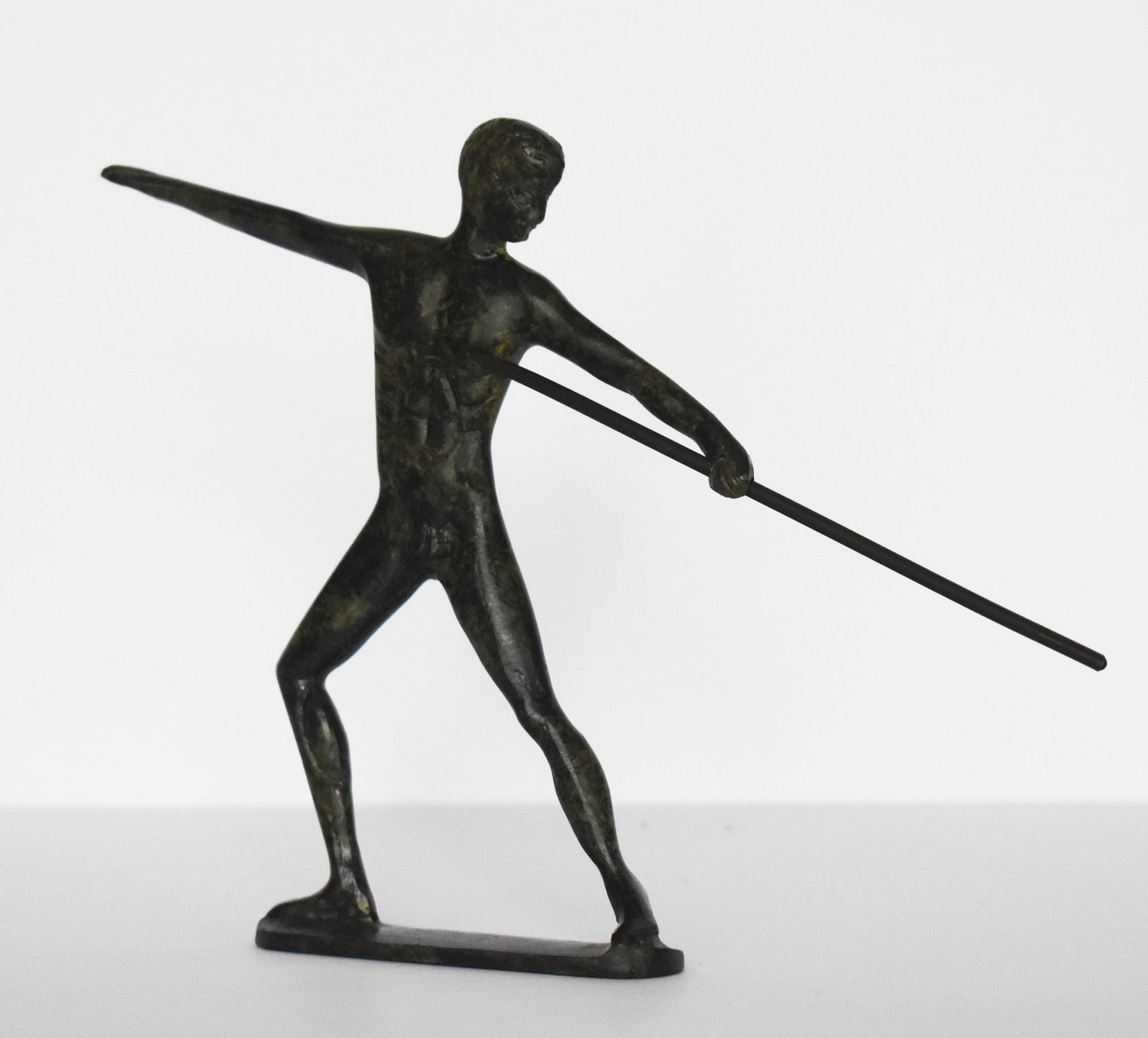 Javelin Thrower Athlete - One of the five events of the Pentathlon - Ancient Greek Olympic Games- pure Bronze Sculpture