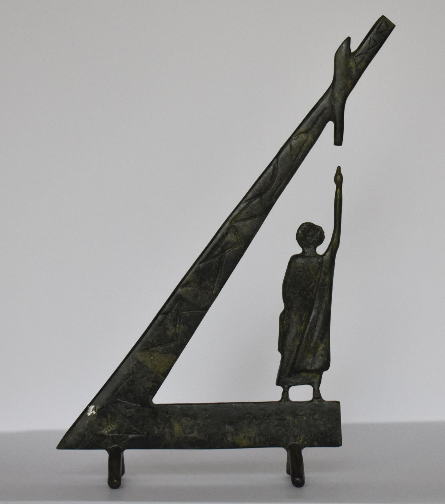 Pythagoras of Samos monument  - ancient Greek mathematician, philosopher - pure Bronze Sculpture