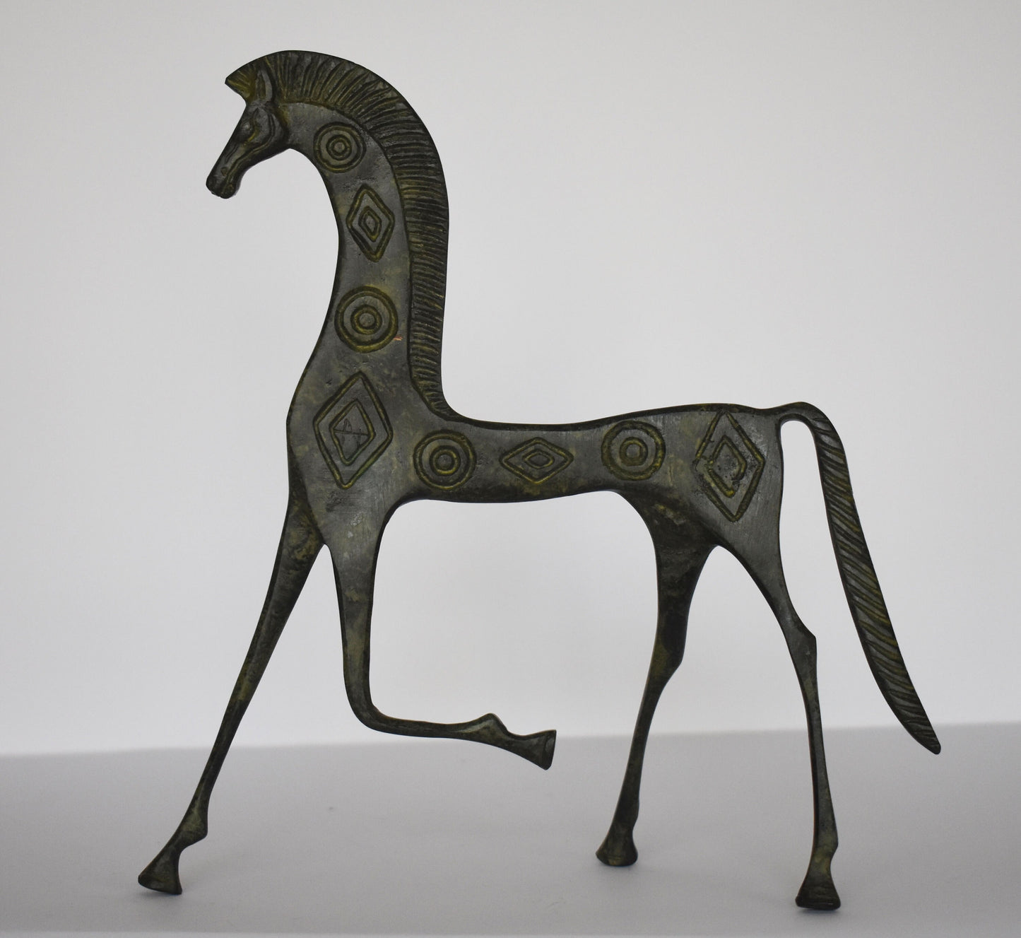 Ancient Greek Horse - History - pure Bronze Sculpture - Symbol of Wealth and Prosperity
