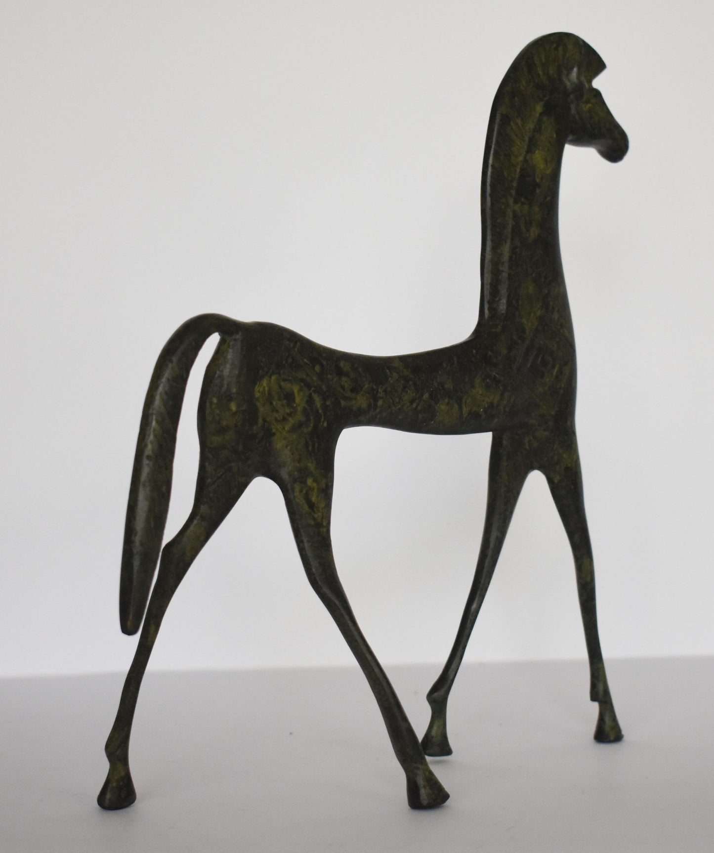 Ancient Greek Horse - pure Bronze Sculpture - Symbol of wealth, power, and prestige