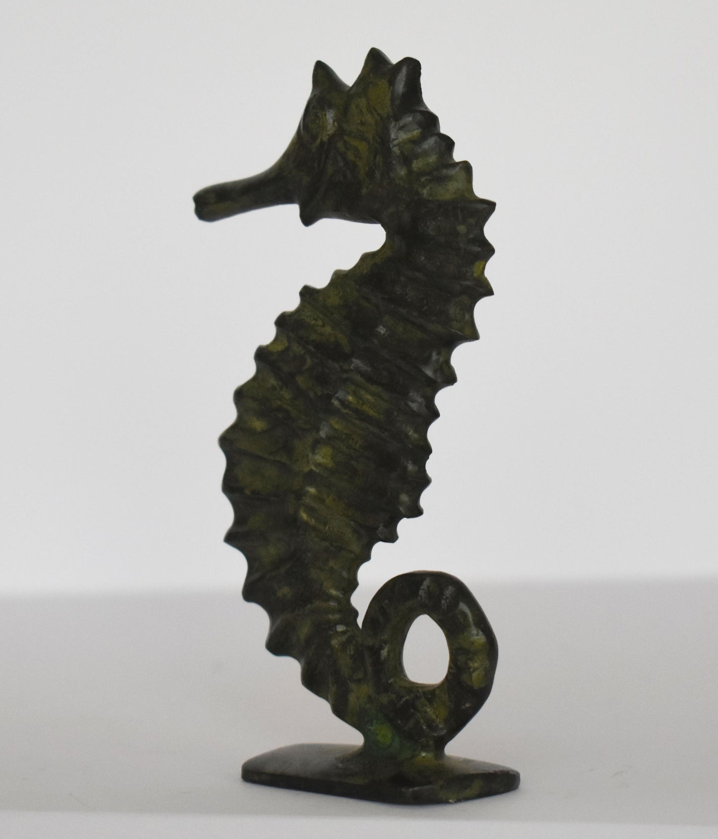 Hippocampus Seahorse - Sea Animal Figurine - pure Bronze Sculpture - Symbol of Poseidon - good luck and protection