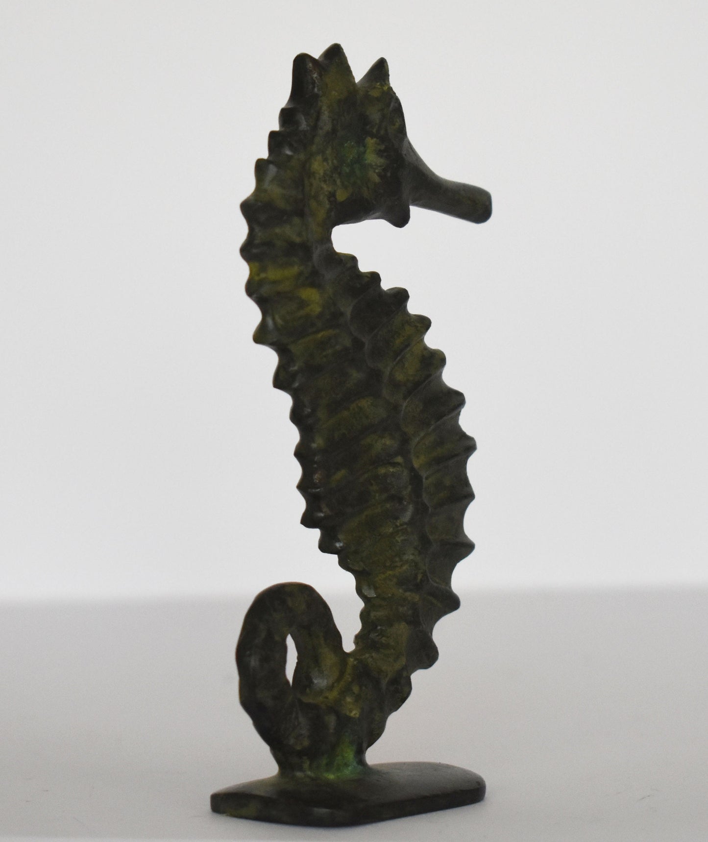 Hippocampus Seahorse - Sea Animal Figurine - pure Bronze Sculpture - Symbol of Poseidon - good luck and protection