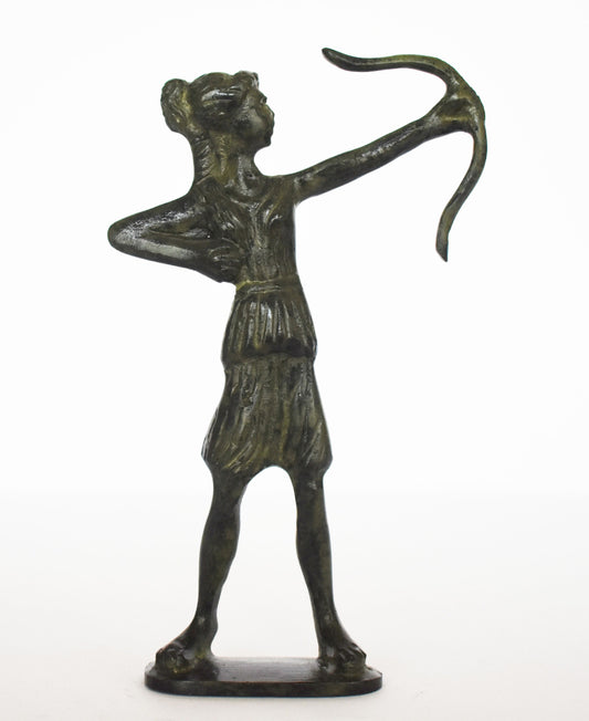 Artemis Diana - Greek Roman goddess of  hunting - pure bronze  statue