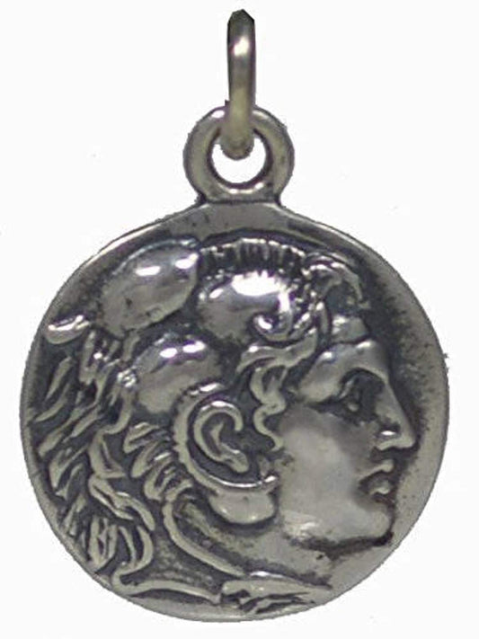 Alexander The Great, Hercules - Macedonian King -  Amphipolis tetradrachm  - Coin Pendant  - 925 Sterling Silver